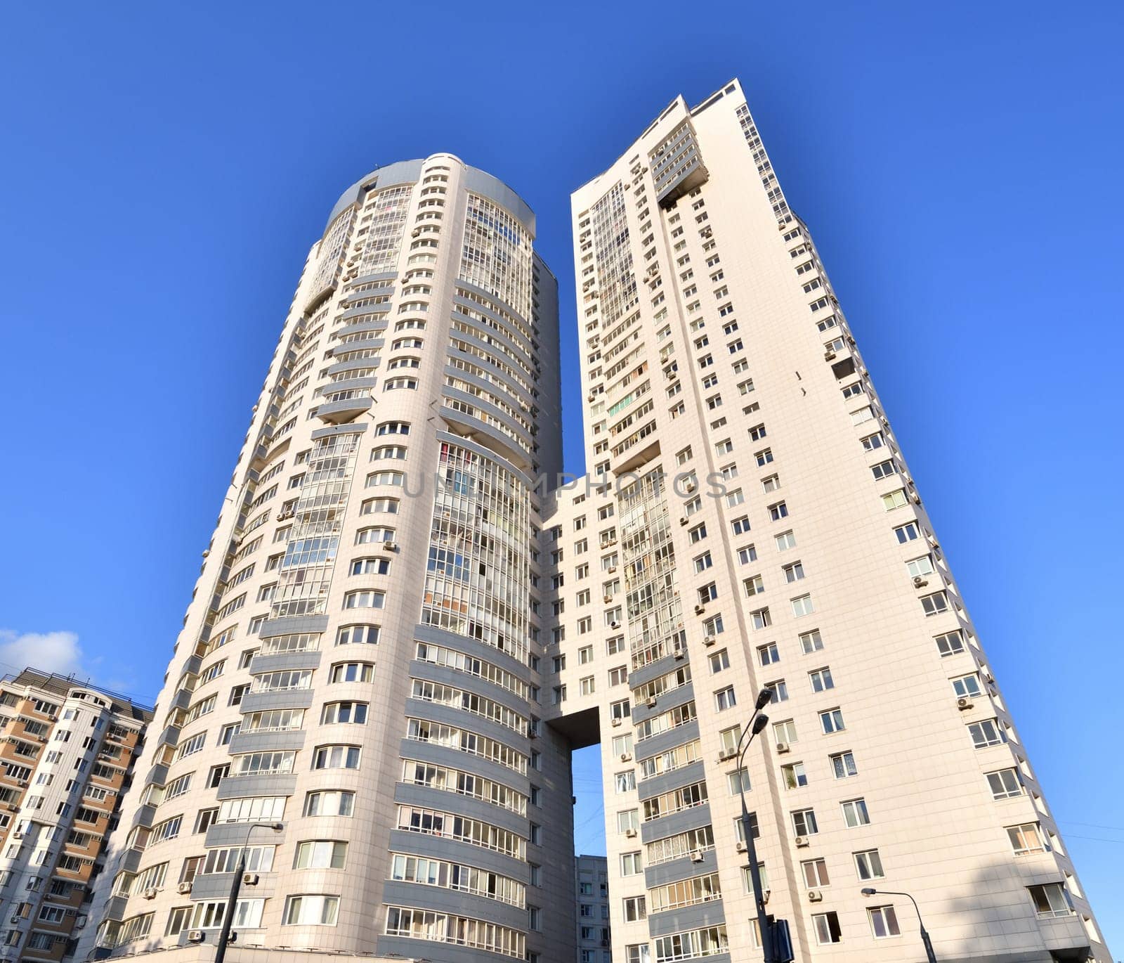 The Modern multi-storey residential building in Moscow, Russia