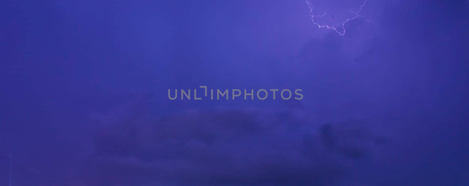 Shot of the lightning in the night sky