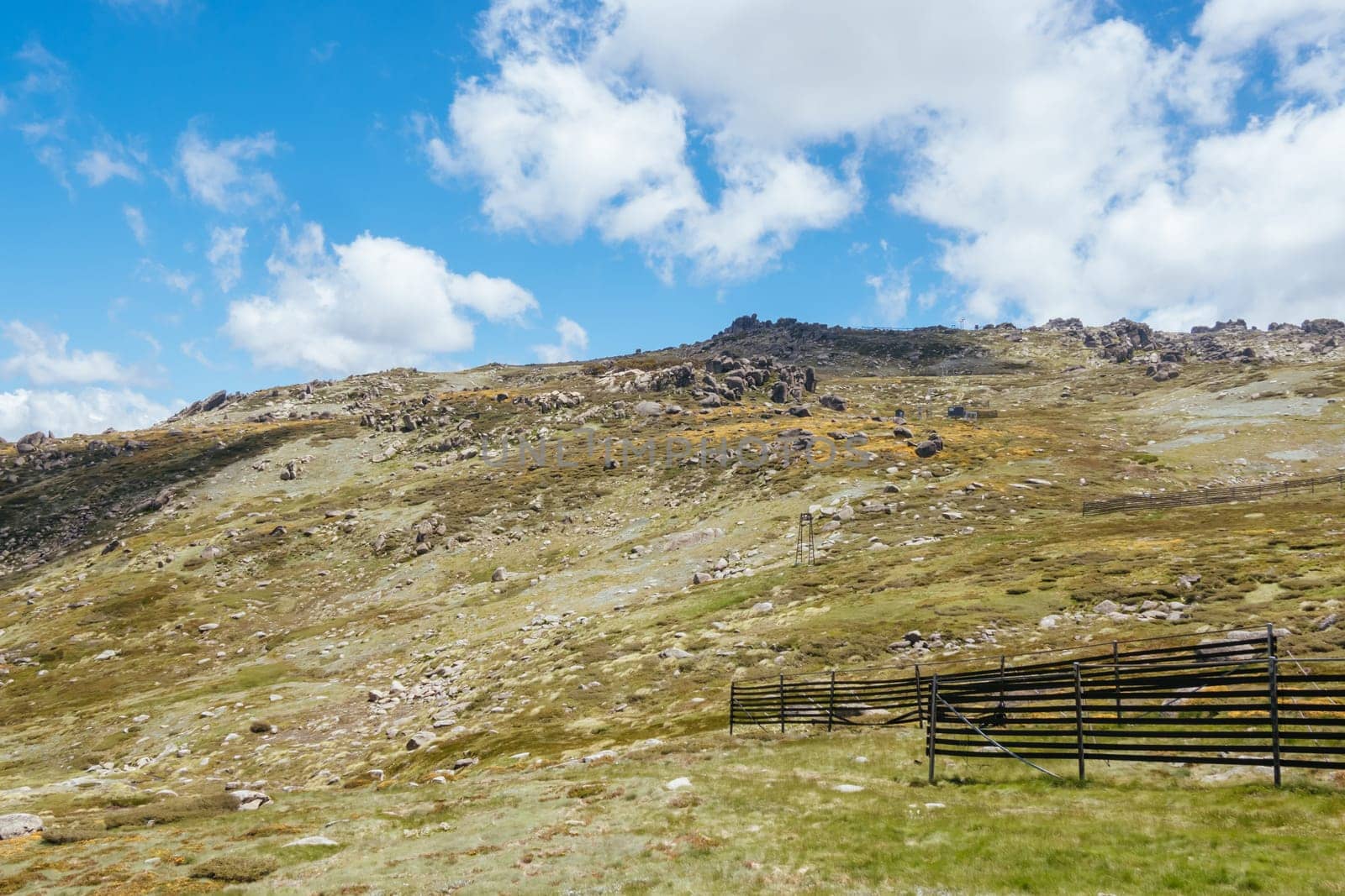 Landscape views across the slopes of Thredo in the Snowy Mountains, New South Wales, Australia