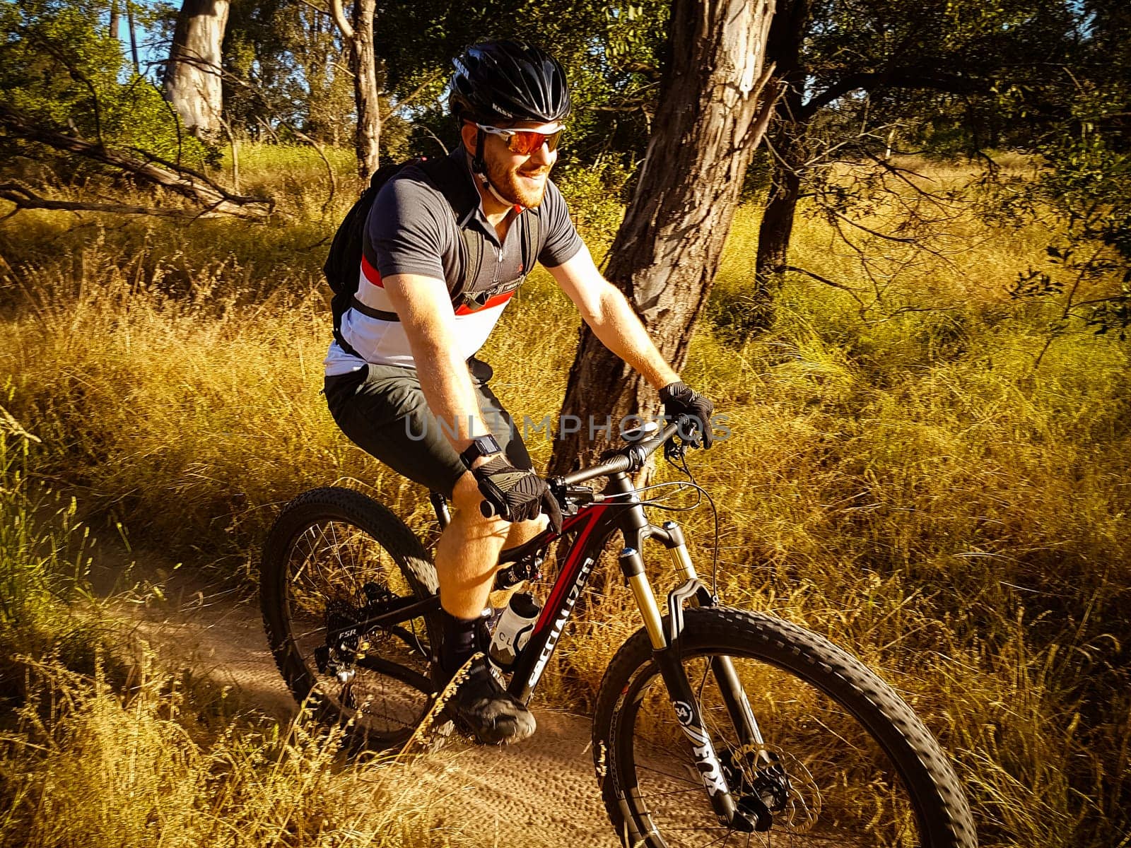 Mountain bike and walking trails along the Yarra River thru Westerfolds Park and Candlebark Park in northern Melbourne in Victoria, Australia