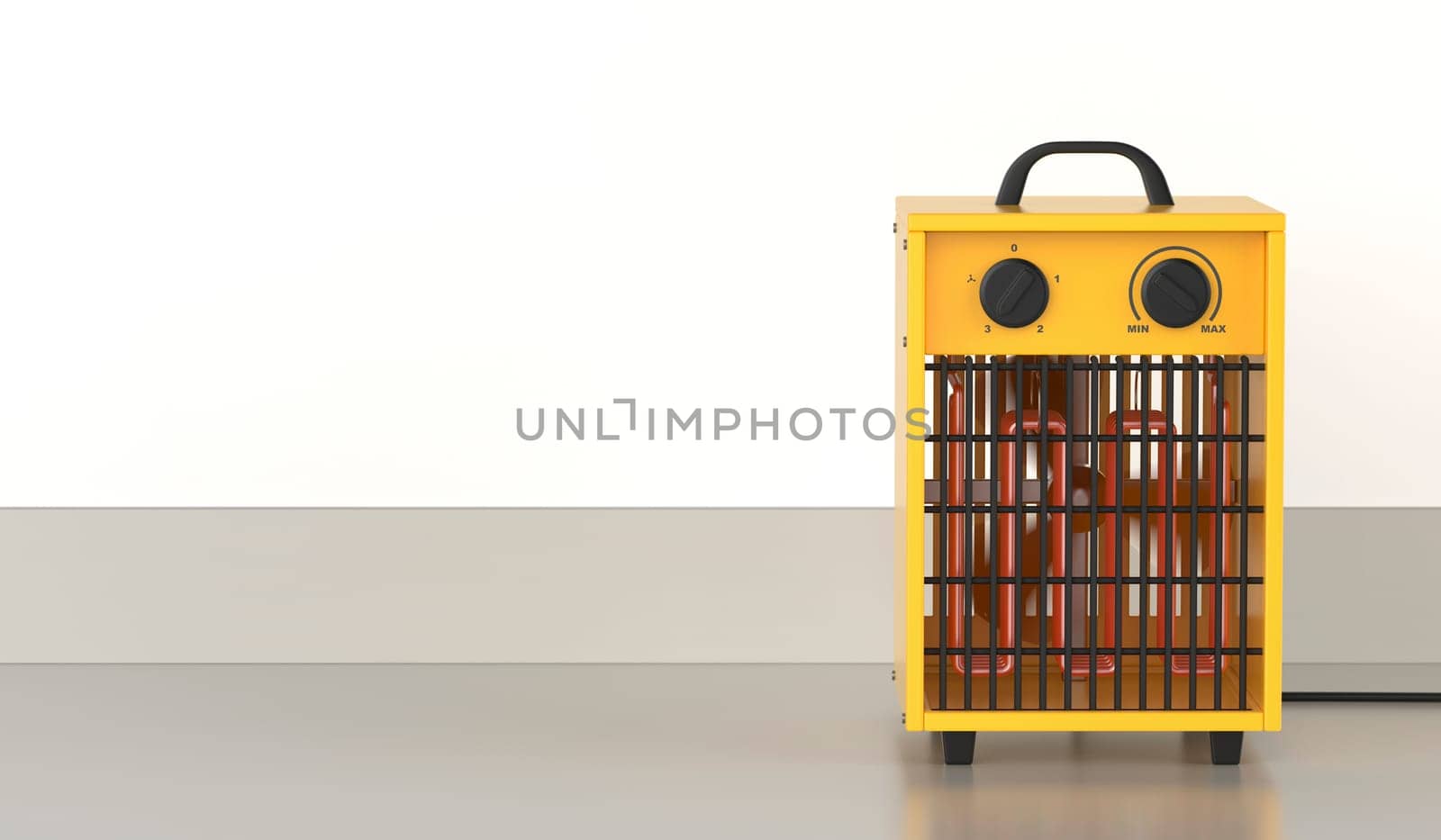 Yellow electric fan heater
 by magraphics