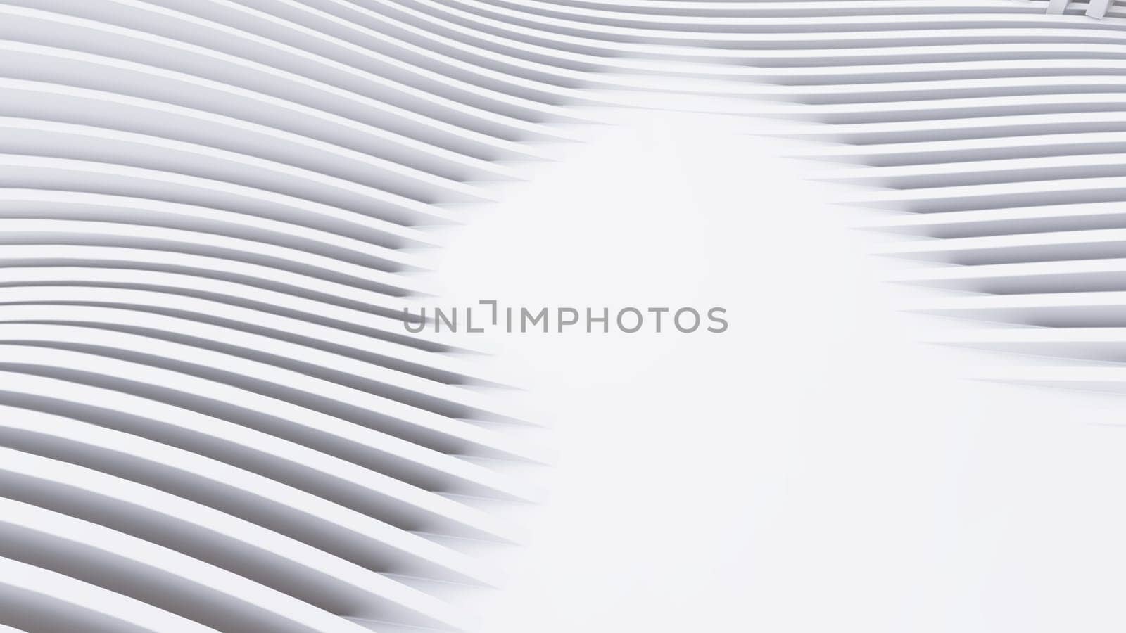 Abstract Curved Shapes. White Circular Background.  by teerawit