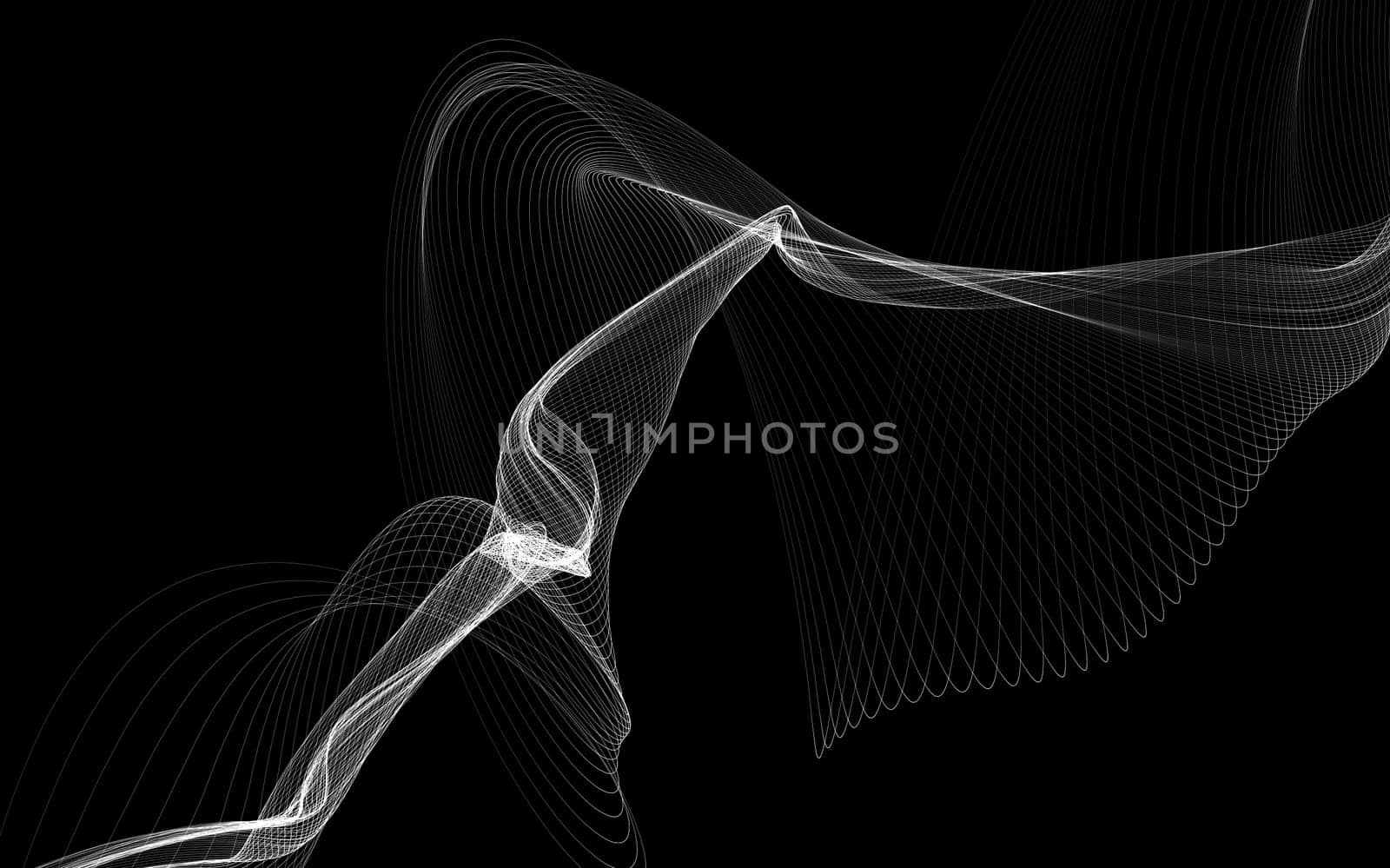 Dark abstract background with a glowing abstract waves by teerawit