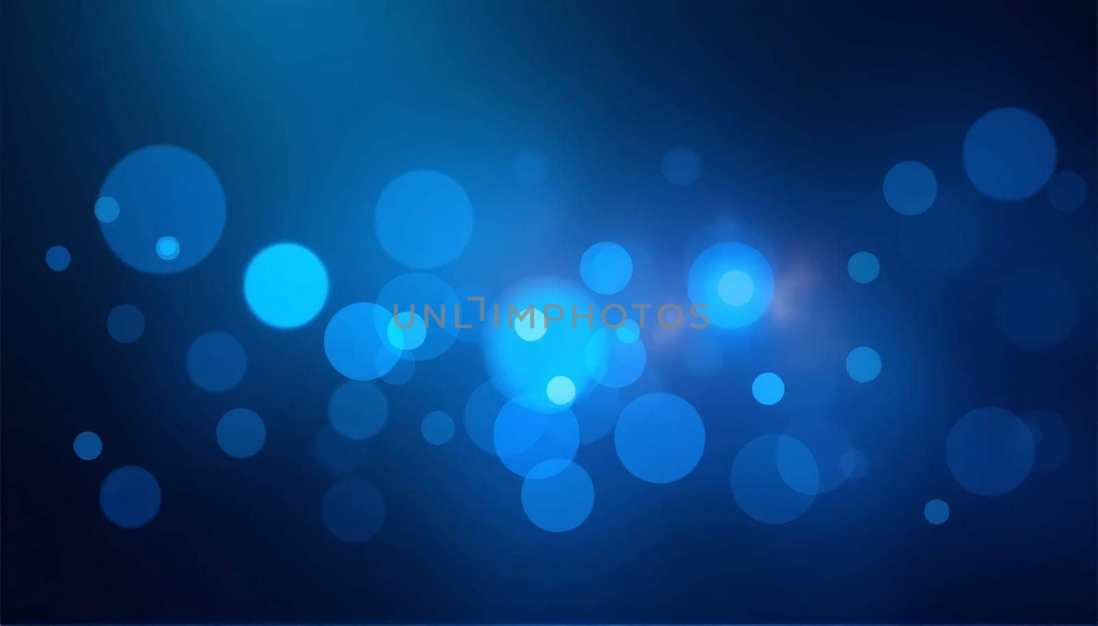 Abstract bokeh background with blue light particles . High quality photo