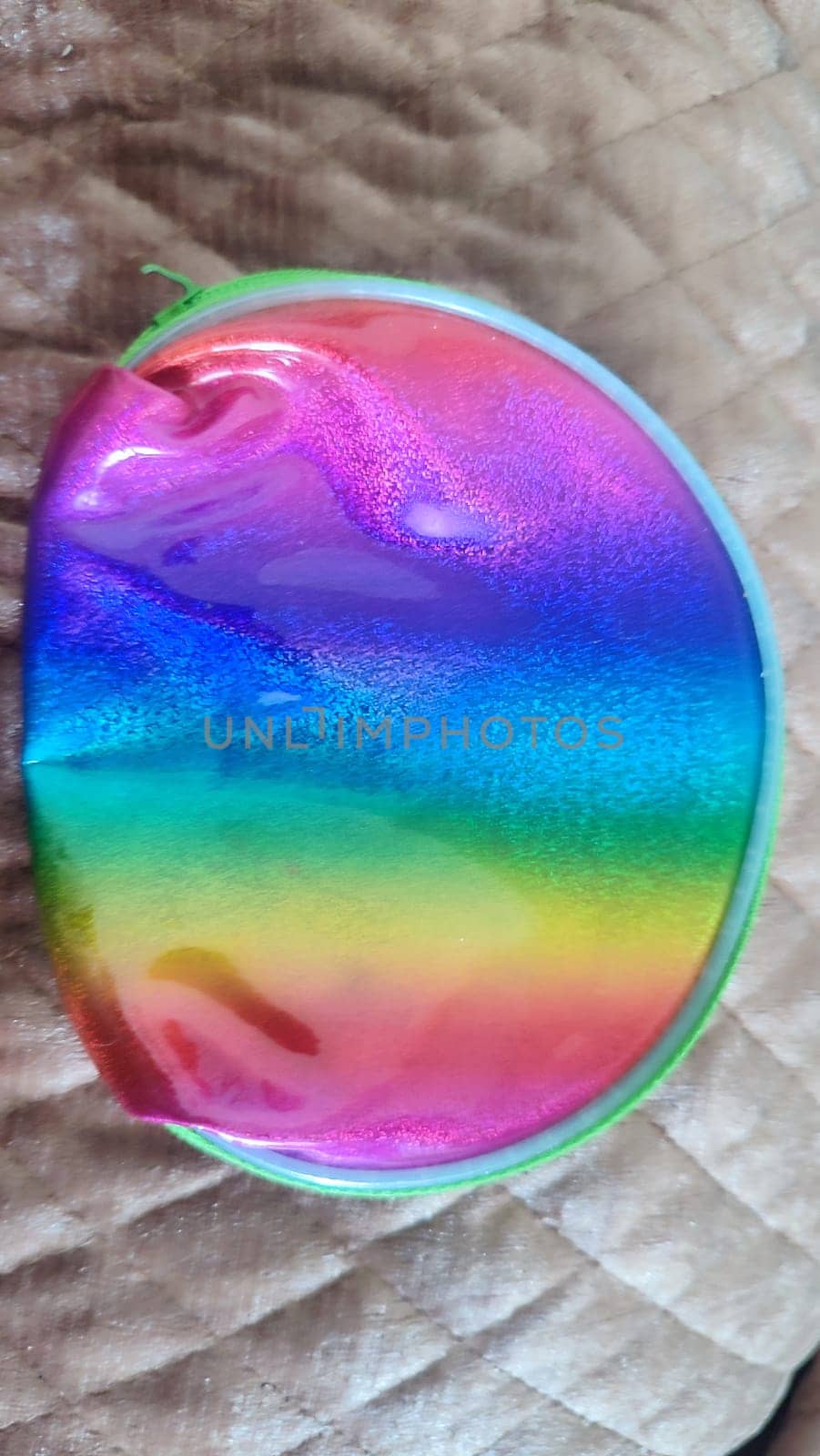 multicolored rainbow abstract background, women's wallet, accessories colors. High quality photo