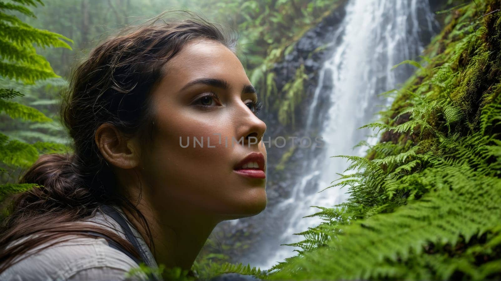 Close up woman outdoors portrait