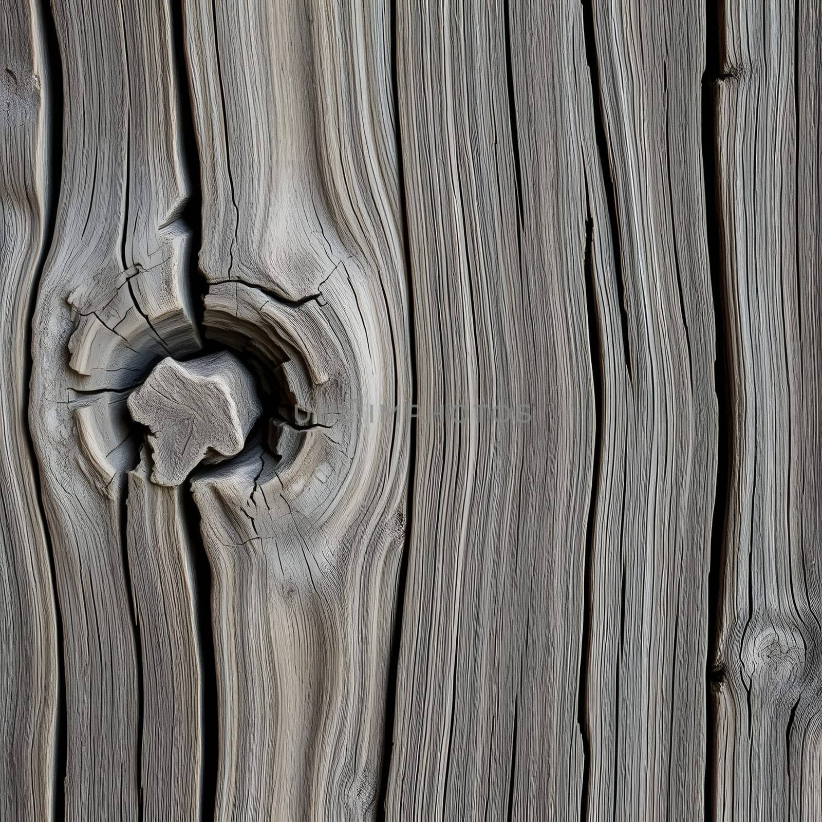 A rustic wooden surface features intricate textures and natural knots, highlighting the beauty of aged wood