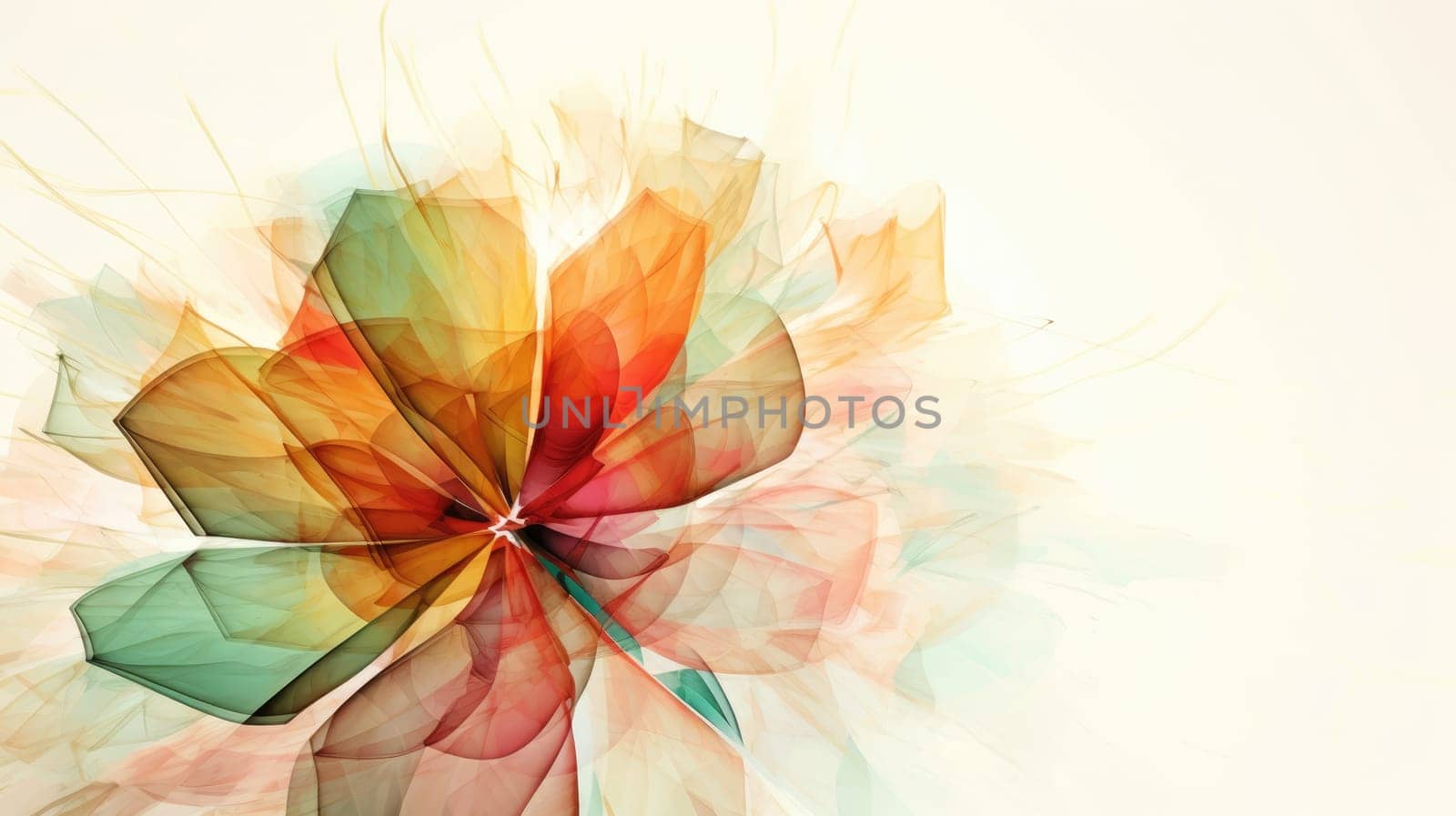 Watercolor abstract design for background of wedding or buzzy social media banner generative AI