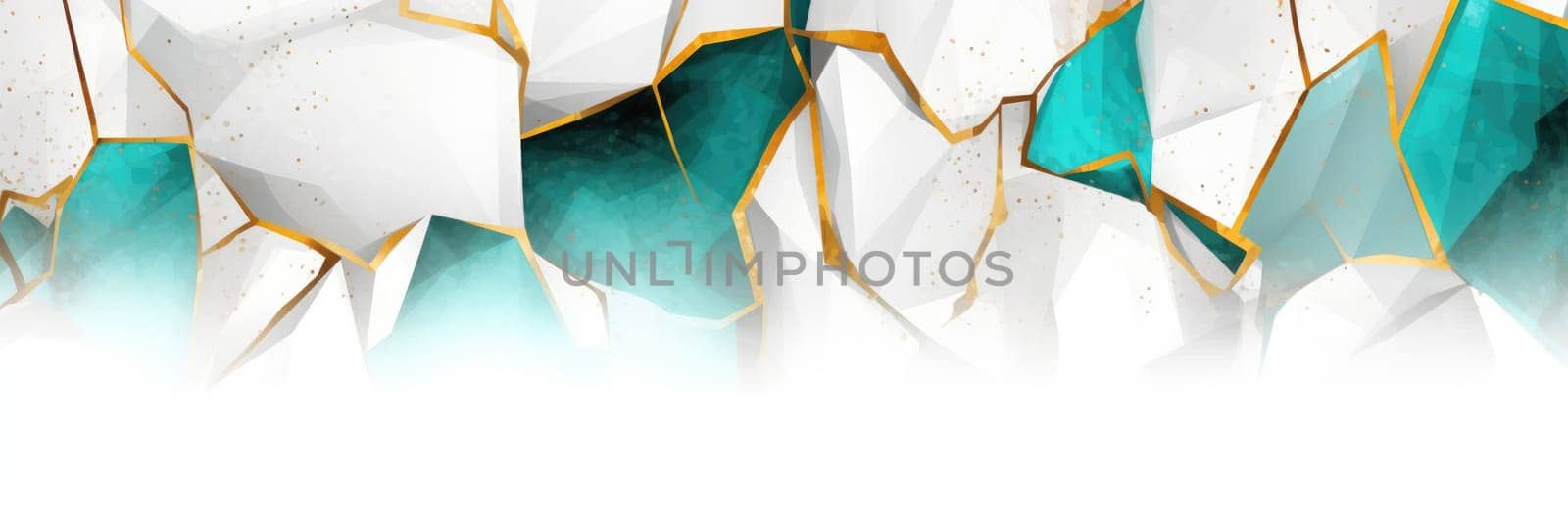 Abstract watercolor artwork mixed with buzzy geometric shapes for background of social media banner generative AI image