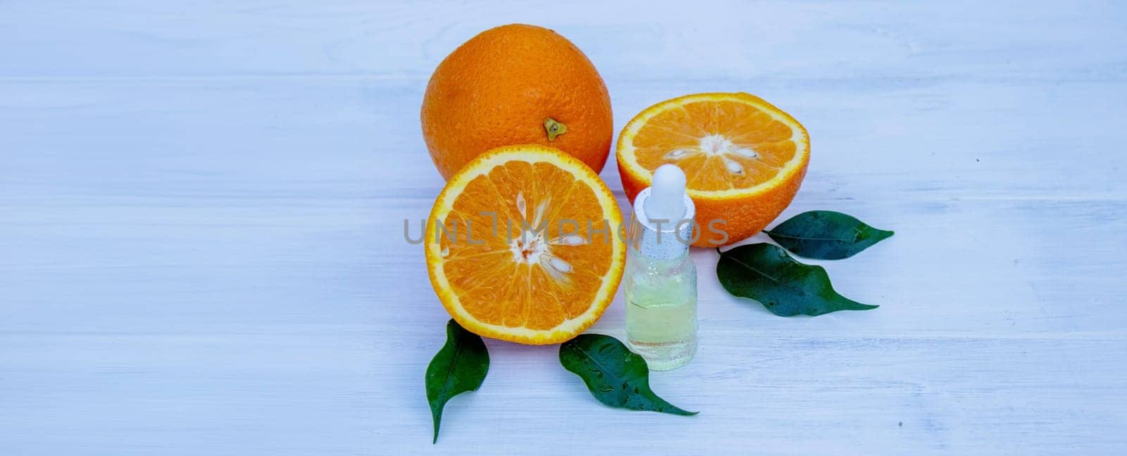 orange essential oil. selective focus