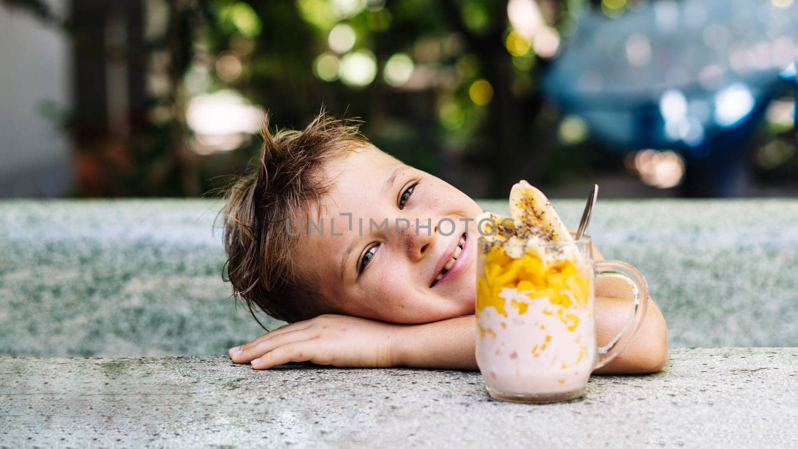 Portrait boy. Happy childhood, sincere emotions, joy of life, family education.