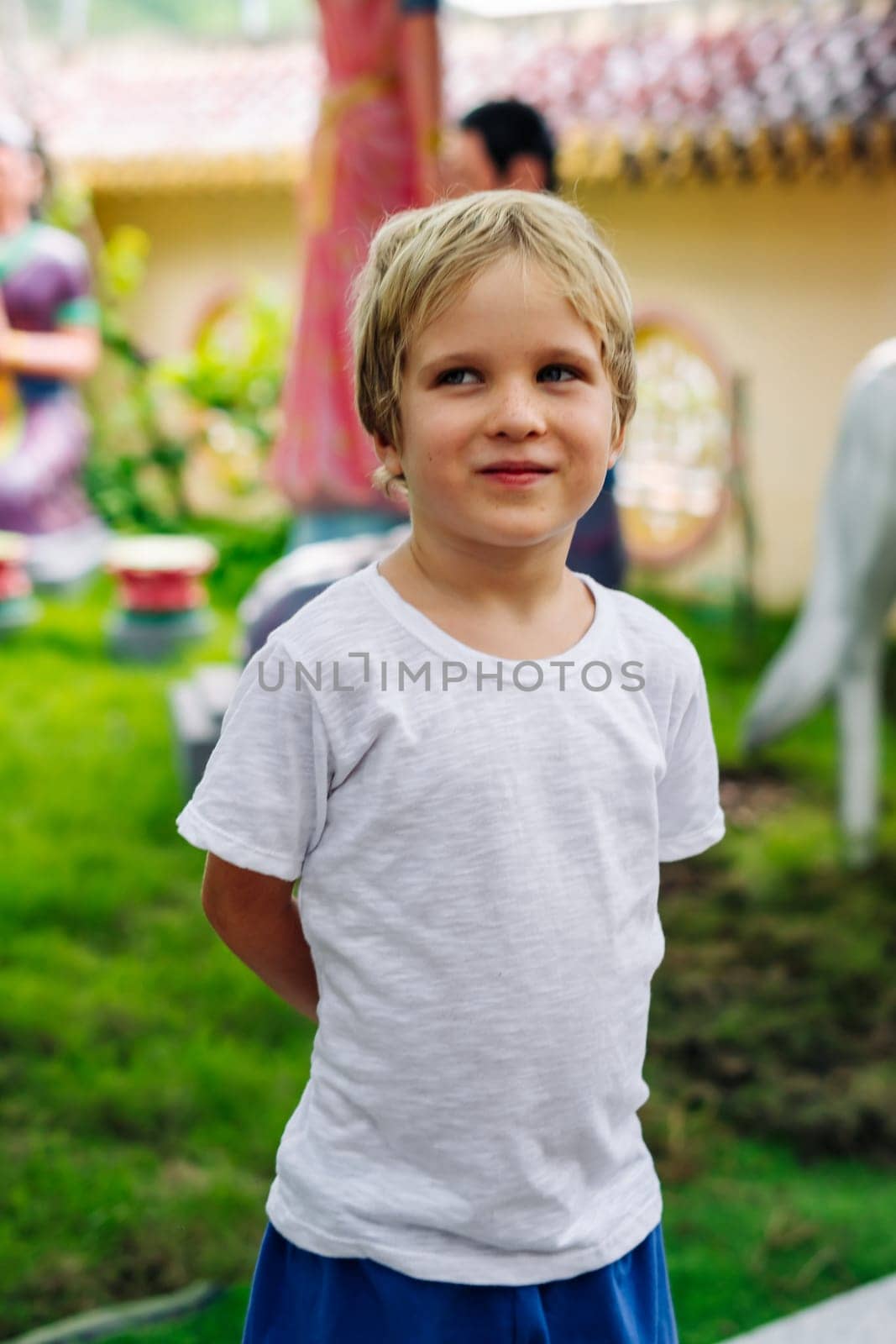 Portrait boy. Happy childhood, sincere emotions, joy of life, family education.