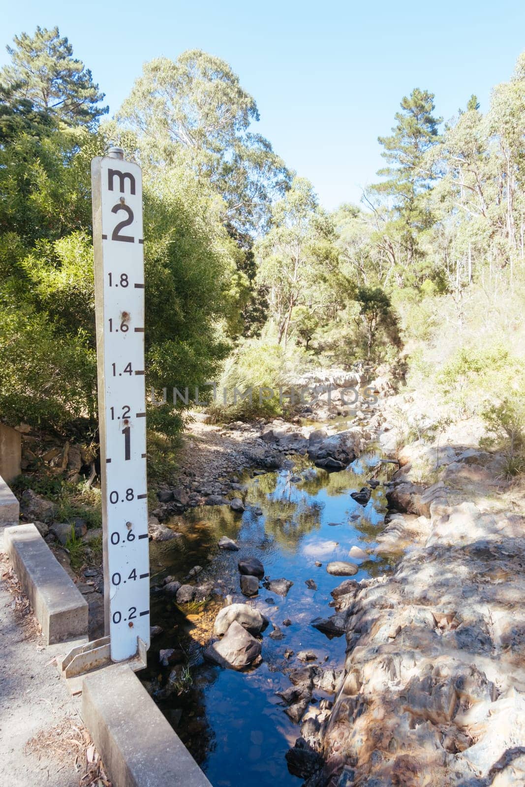Lerderderg River Crossing in Australia on a hot summer's day in Blackwood in Victoria, Australia