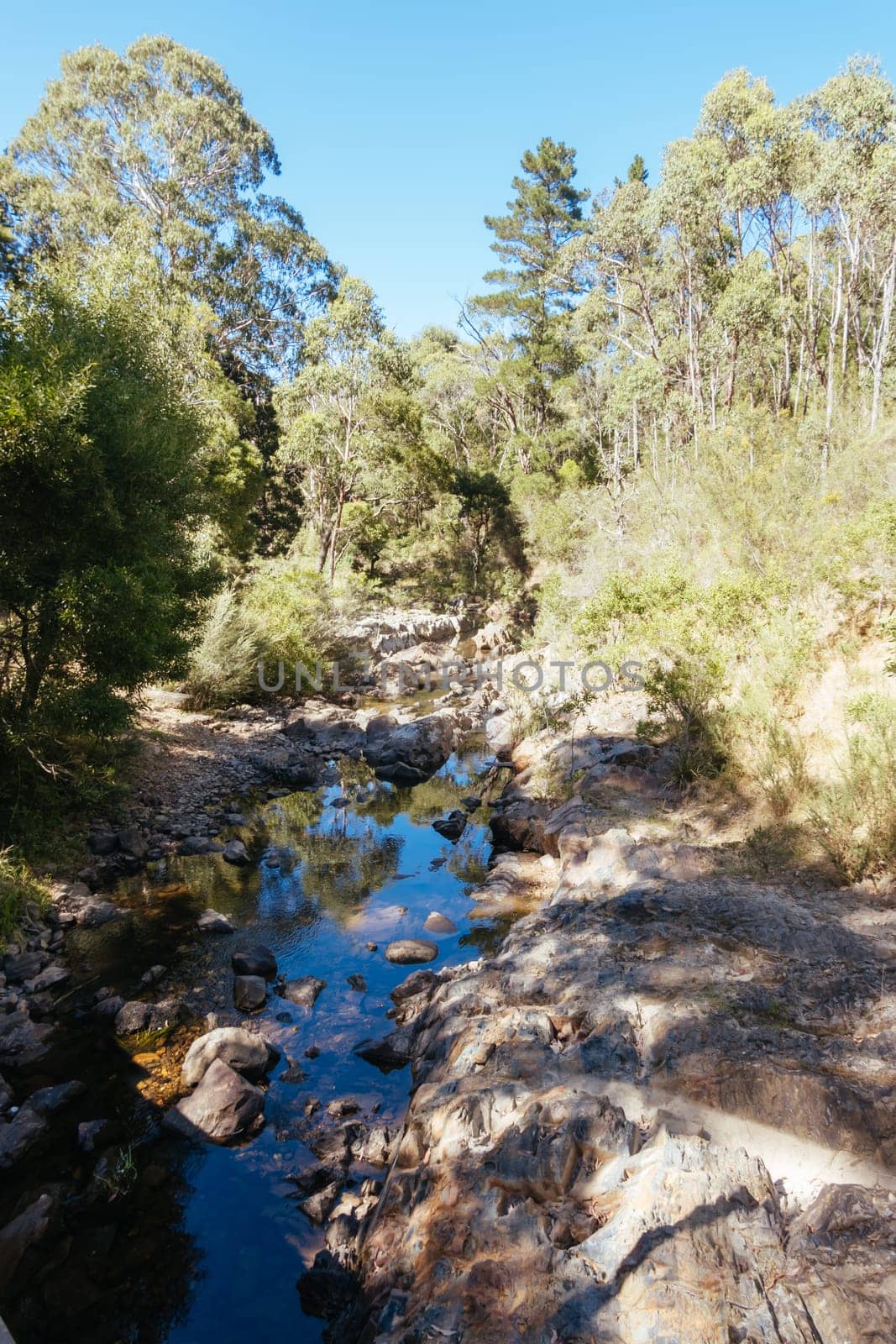 Lerderderg River Crossing in Australia on a hot summer's day in Blackwood in Victoria, Australia