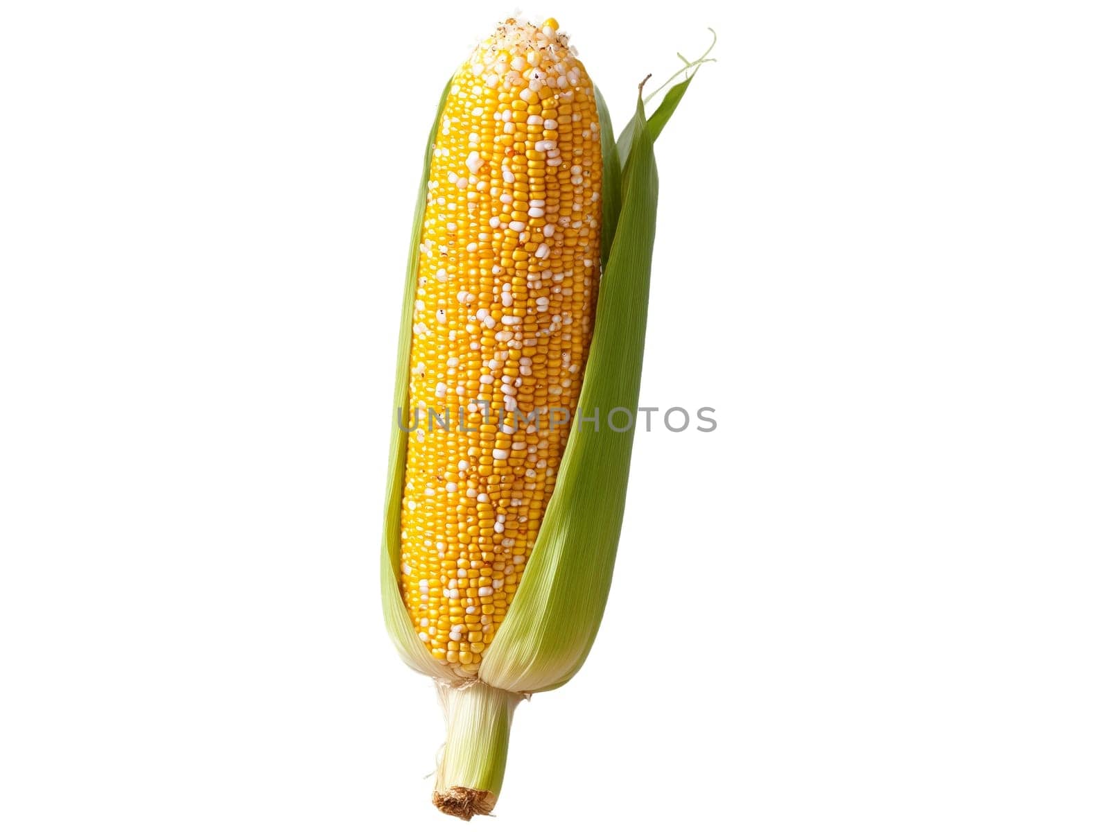 Roasted Corn warm and savory snack of roasted corn served with sprinkle of paprika. Food isolated on transparent background.