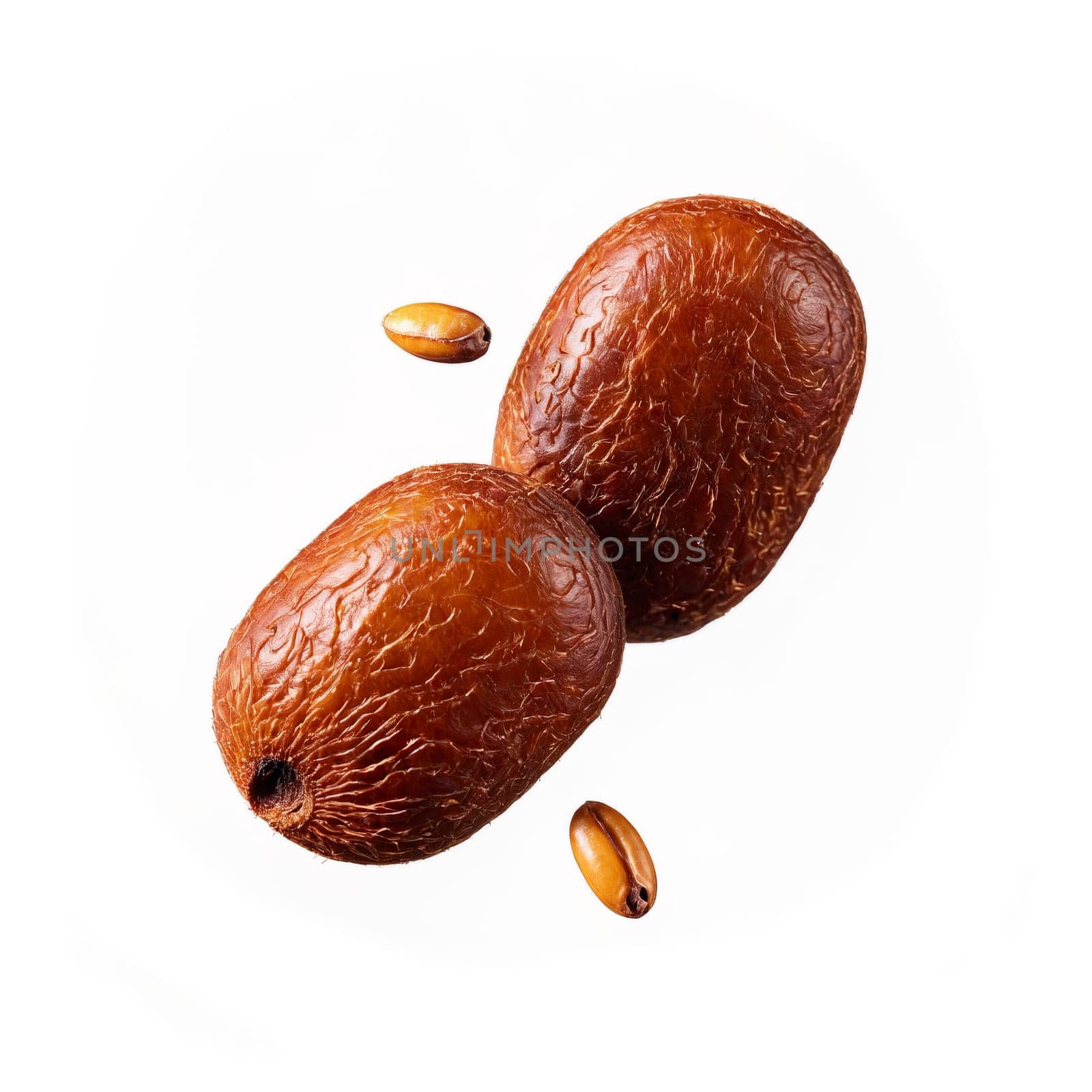 Tangy tamarind pods cracking brown pulp revealed seeds Food and Culinary concept. Food isolated on transparent background.
