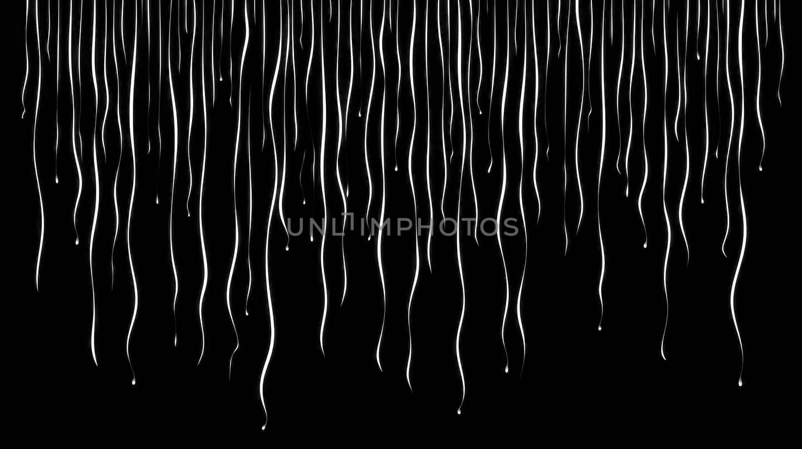 Abstract Background. White curved lines on dark background. A minimalist design characterized by sinuous white lines over a black background.