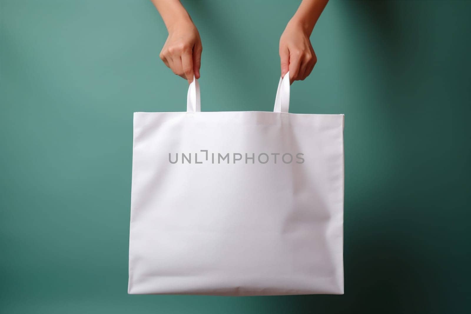woman bag handle environment shopping market marketing client empty box white retail template purchase fashion accessory tote layout shopping bag isolated cardboard buy. Generative AI.