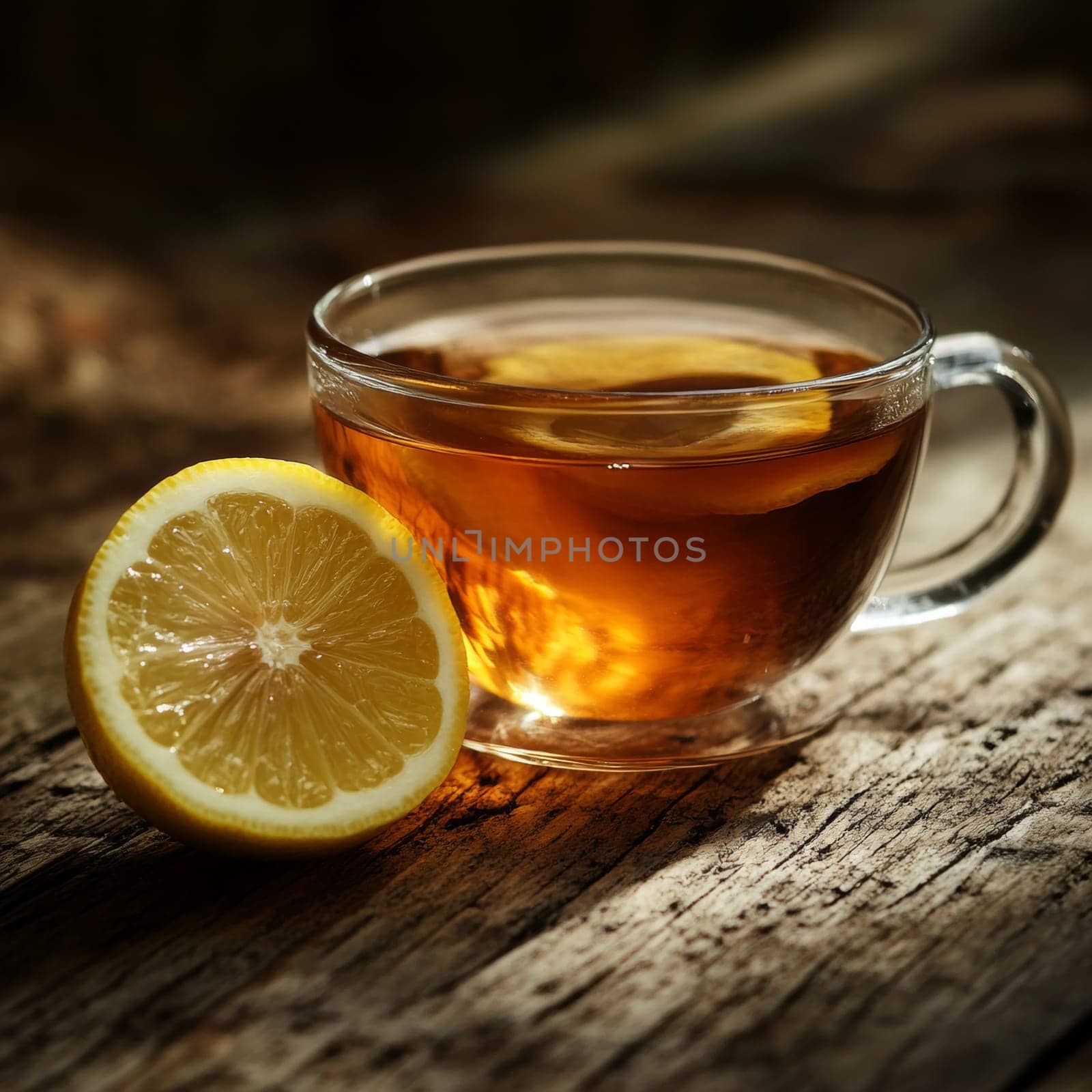 Cold Cure: Hot Tea with Lemon. High quality photo
