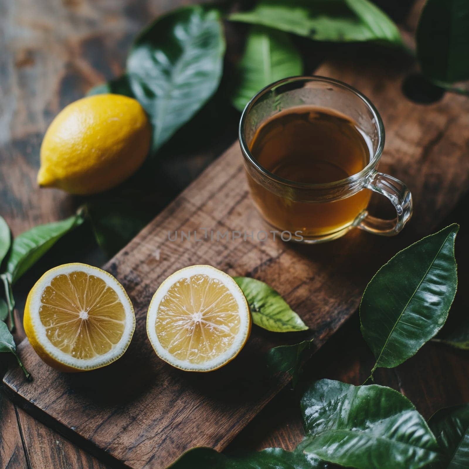 Cold Cure: Hot Tea with Lemon. High quality photo