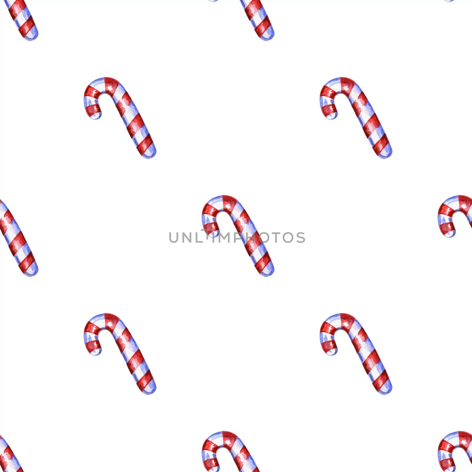 Christmas seamless pattern with cane lollipop. Christmas pattern