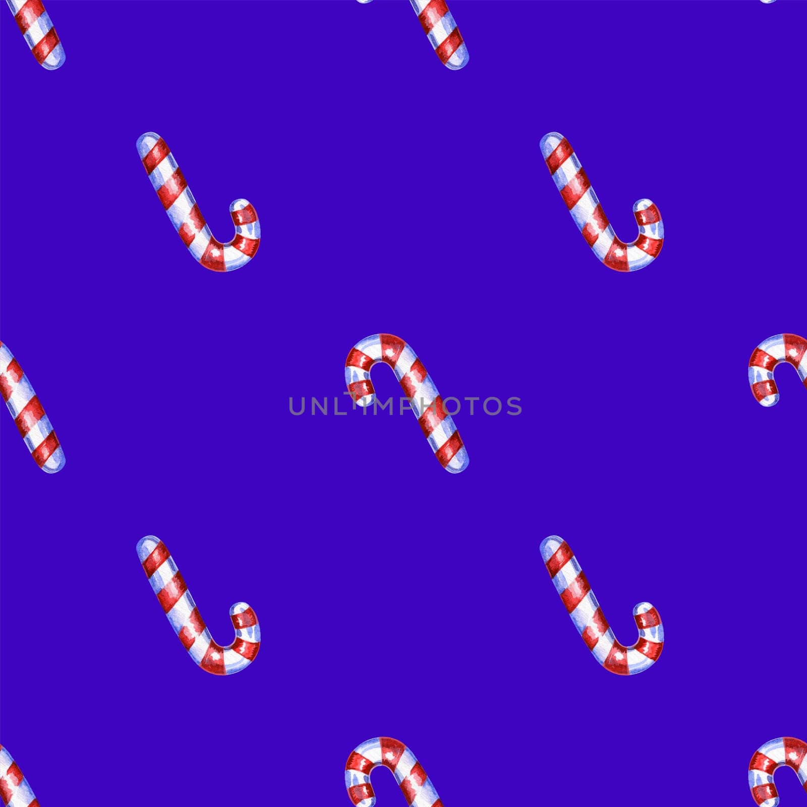 Christmas seamless pattern with cane lollipop. Christmas pattern