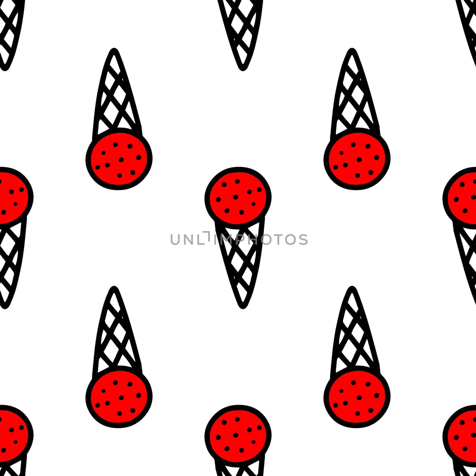 Seamless pattern with cute berries illustration