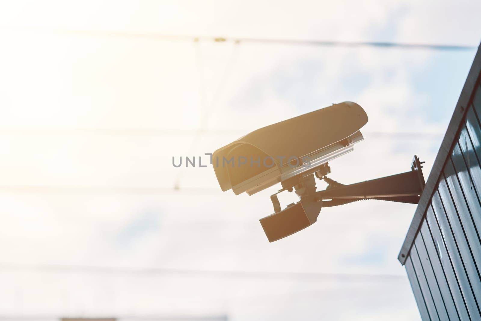 A cuttingedge modern surveillance camera capturing the critical essence of urban security and vigilant monitoring
