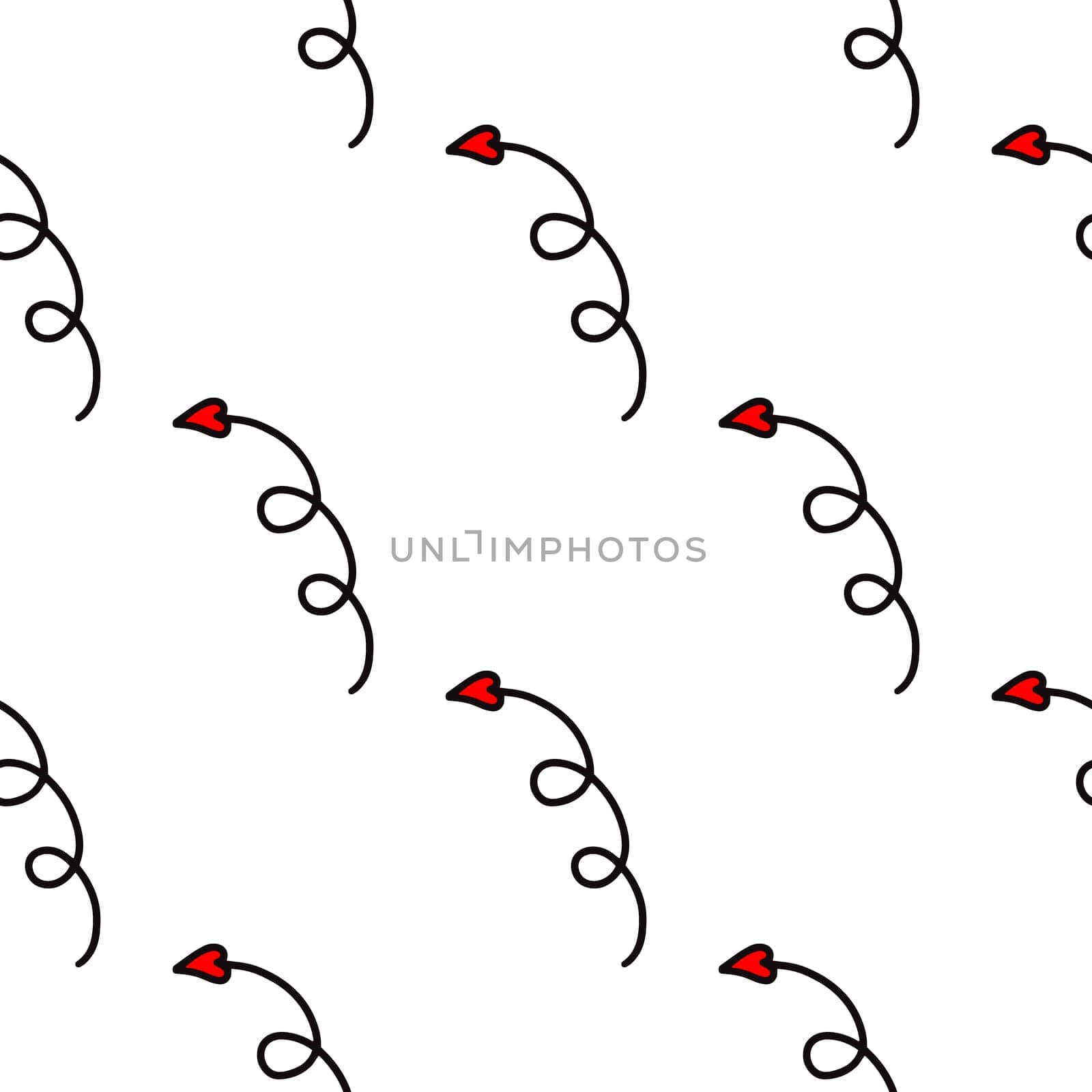 .Seamless pattern with arrows for Valentines Day. Cupids arrows pattern.