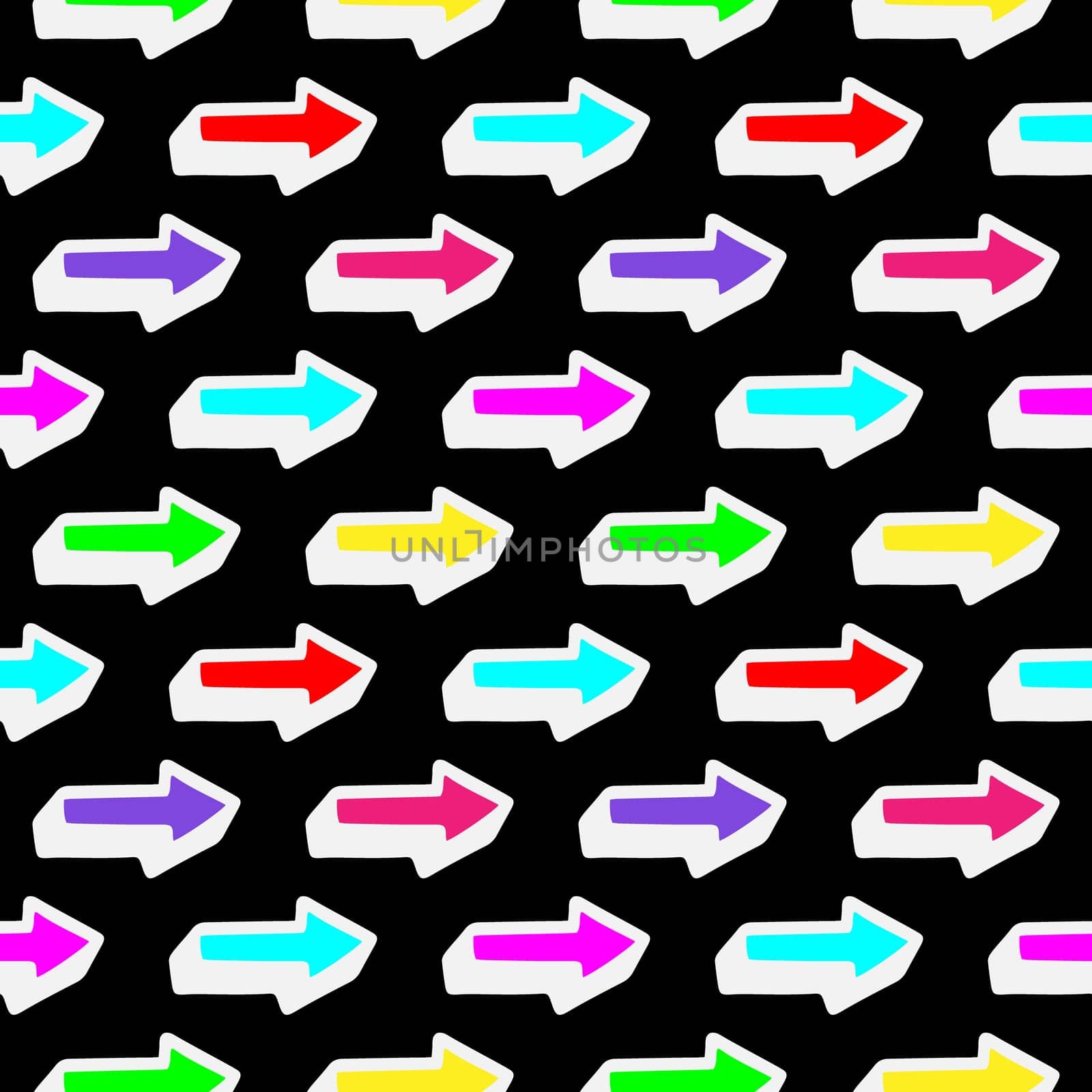 Seamless pattern with a red cursor on a white background illustration
