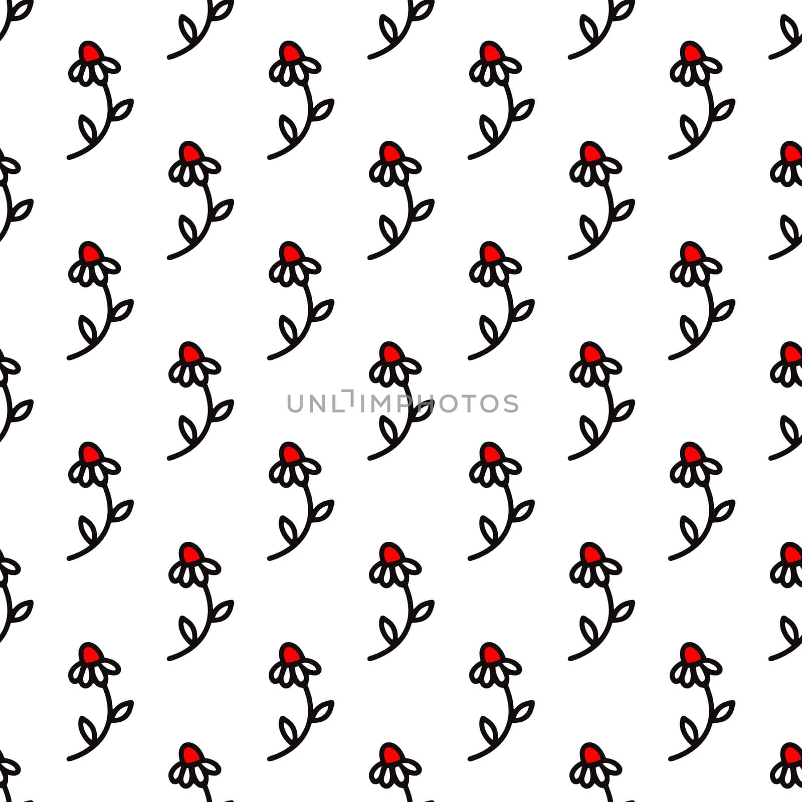 Seamless Linear Pattern With Red Roses. High quality illustration