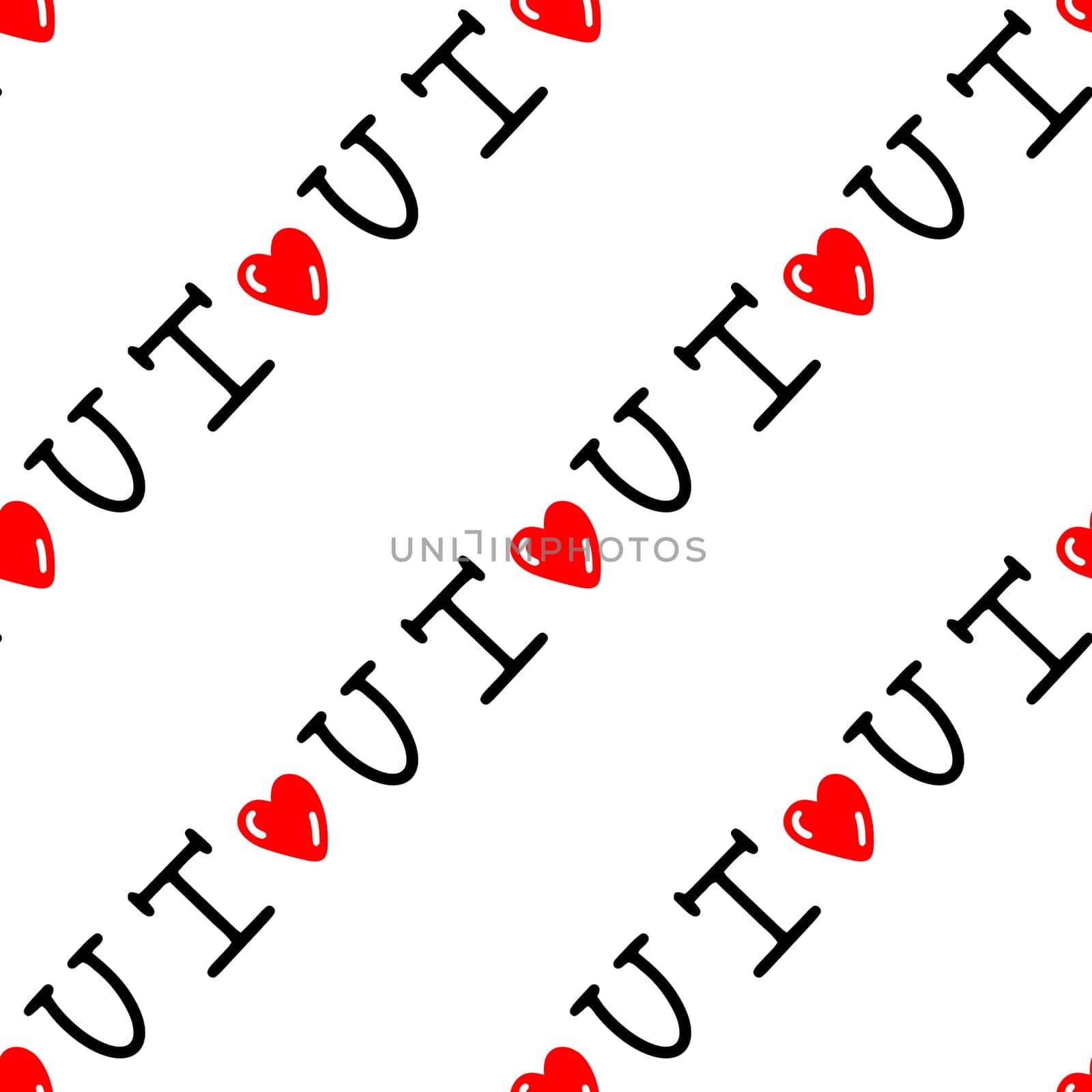 Seamless pattern with the inscription Love. High quality illustration