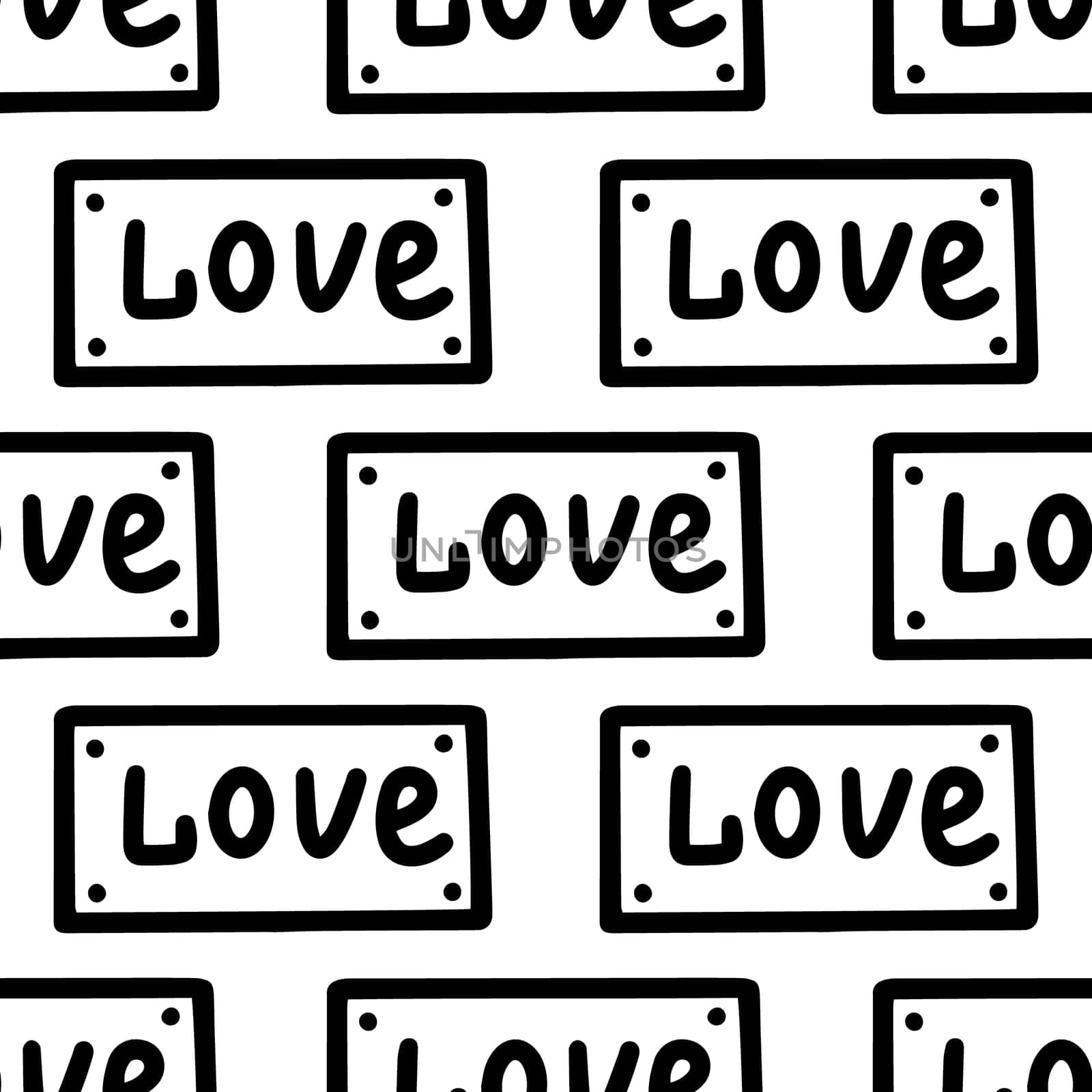 Seamless Pattern with Love Lettering. High quality illustration