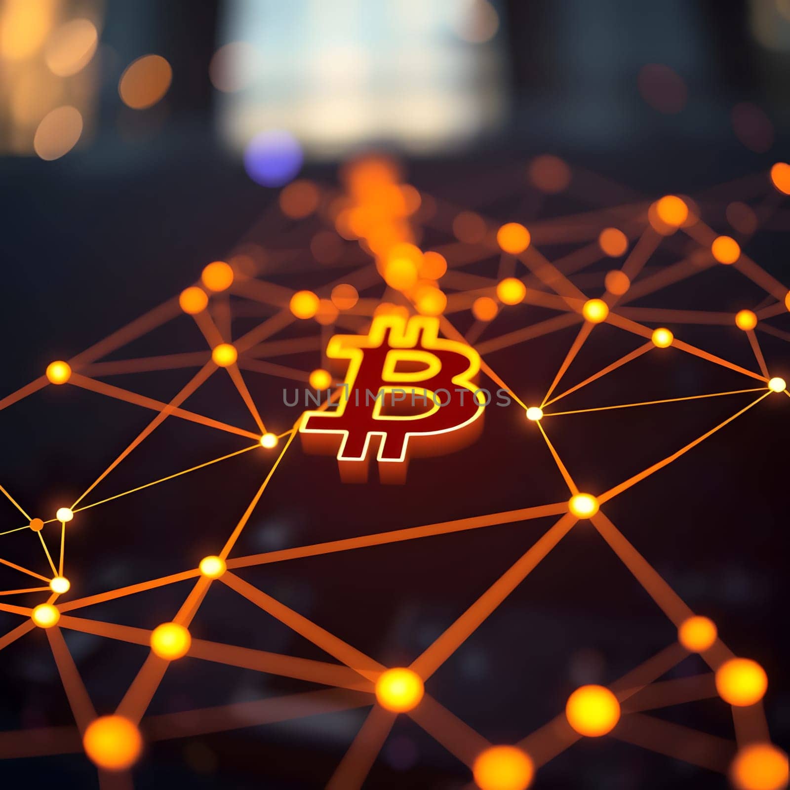 A vibrant representation of the Bitcoin network showcases interconnected nodes and glowing pathways, highlighting the digital currency's decentralized framework and its technological underpinnings.