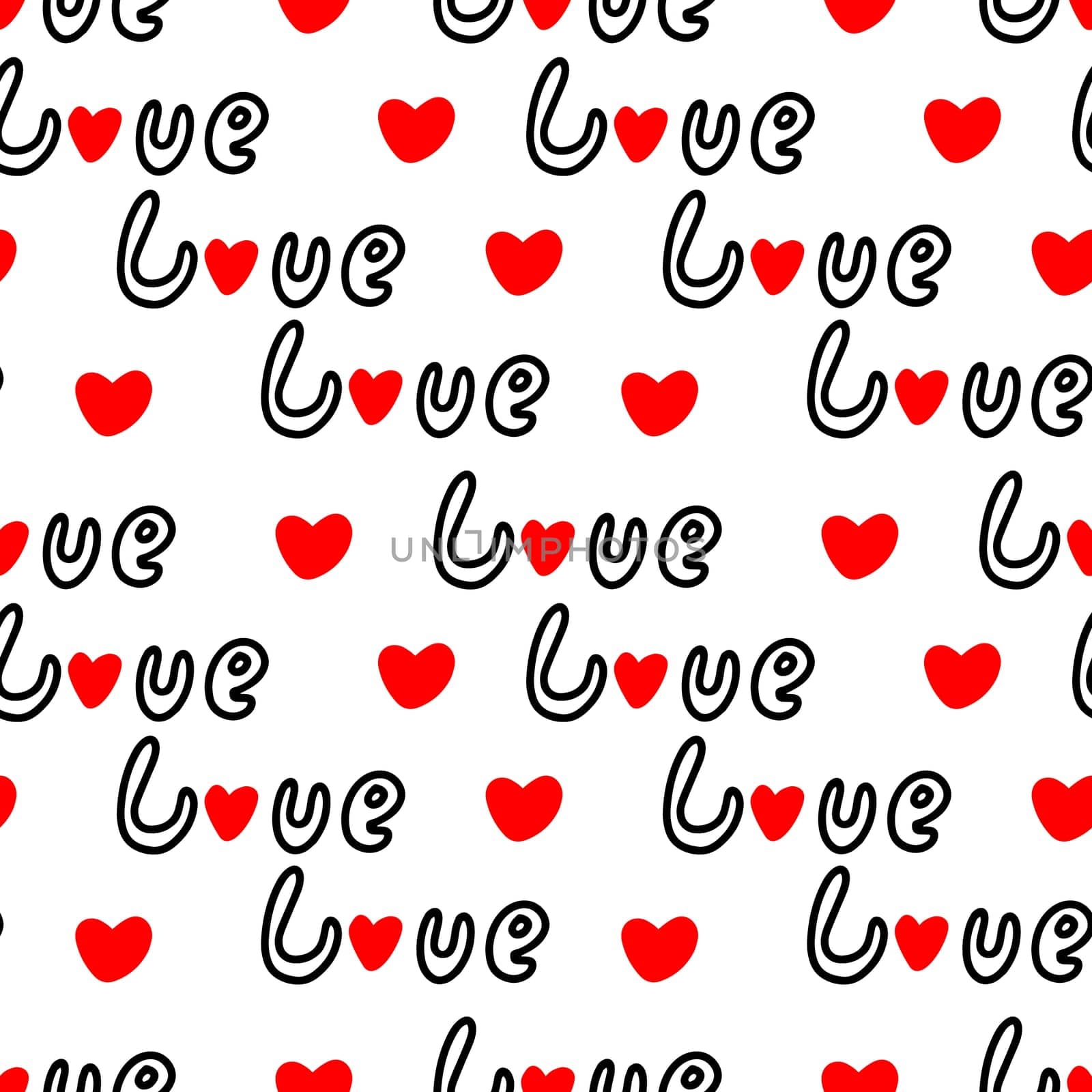 Seamless Pattern with Love Lettering. High quality illustration