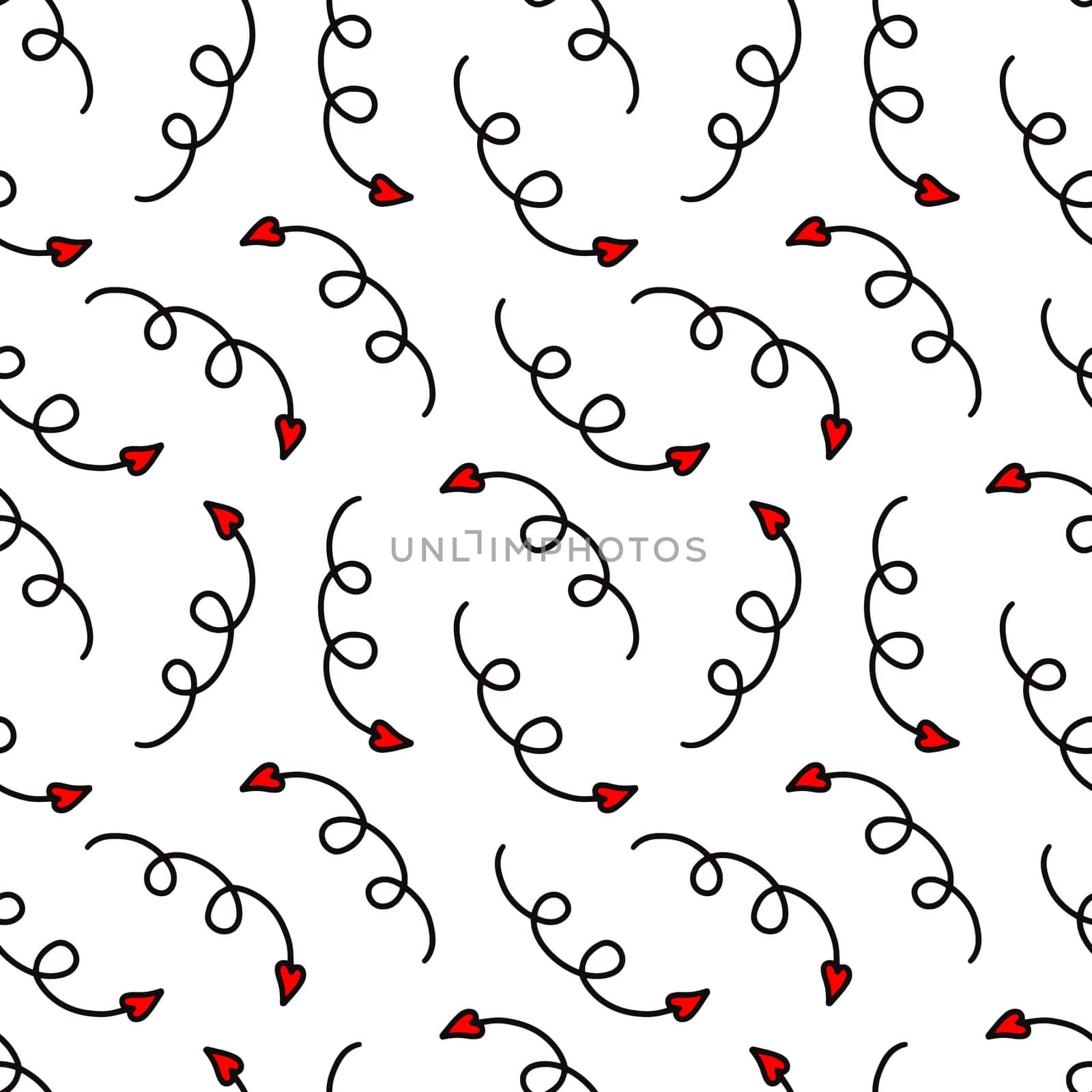 .Seamless pattern with arrows for Valentines Day. Cupids arrows pattern.