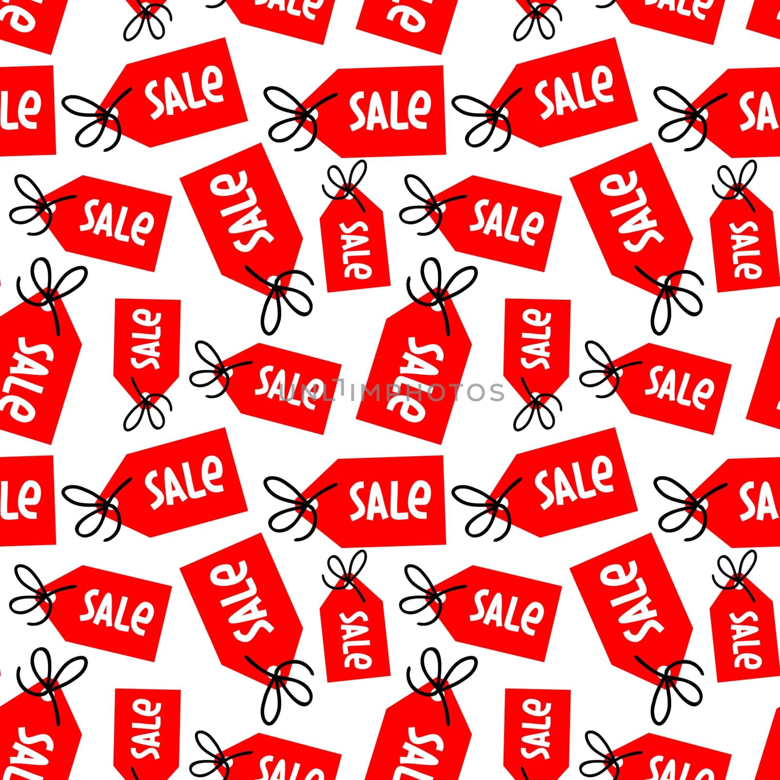 Seamless background tagged sale illustration. Balck friday concept