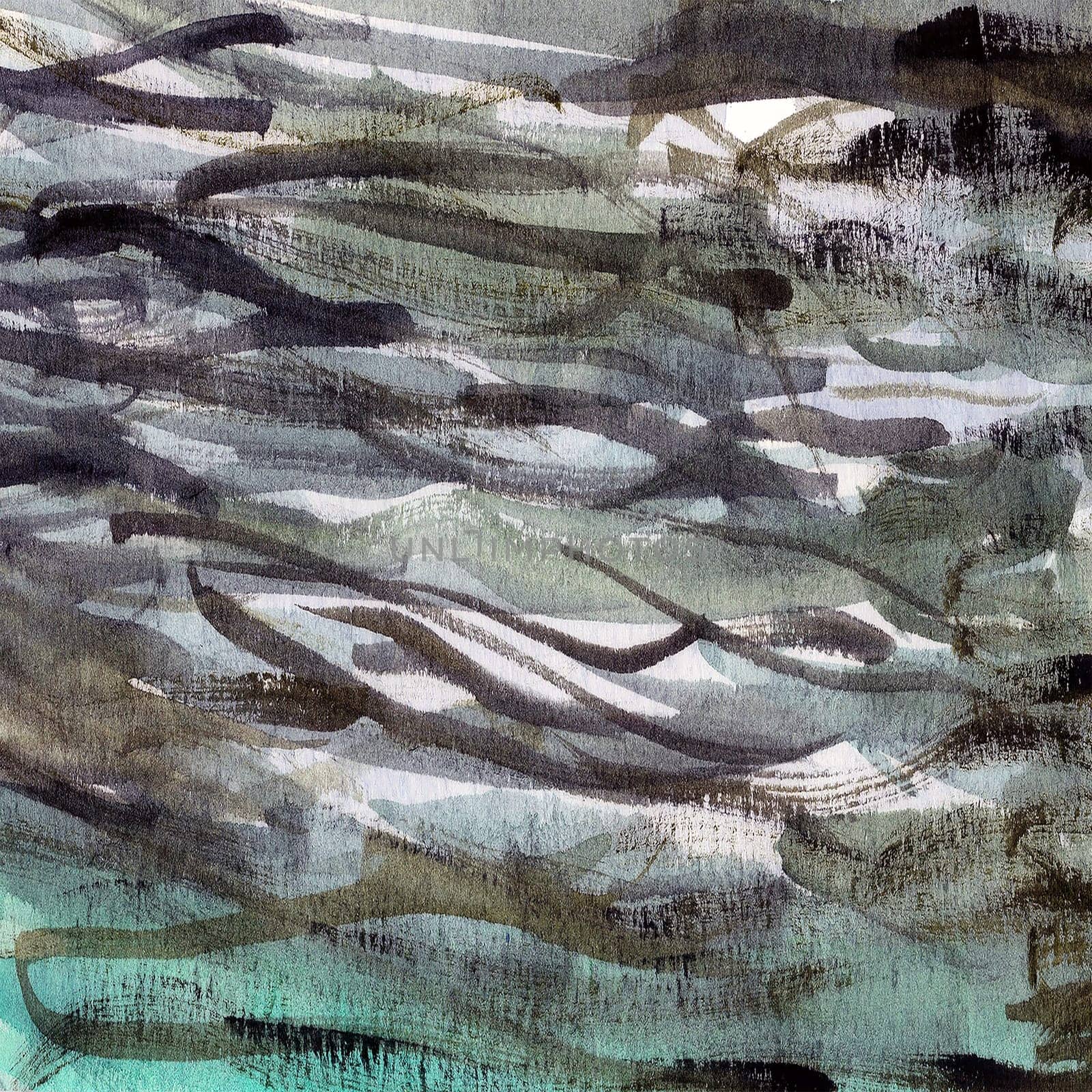 Watercolor with protective camouflage paint