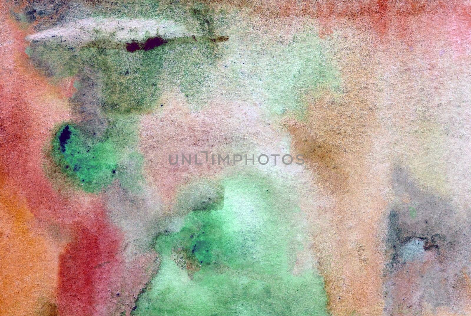 Gradient Red green watercolor paper background texture