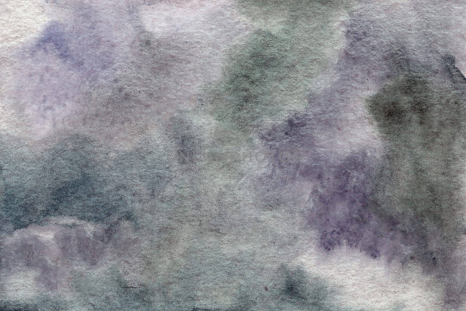 Watercolor purple gray with brush strokes, dots, spots