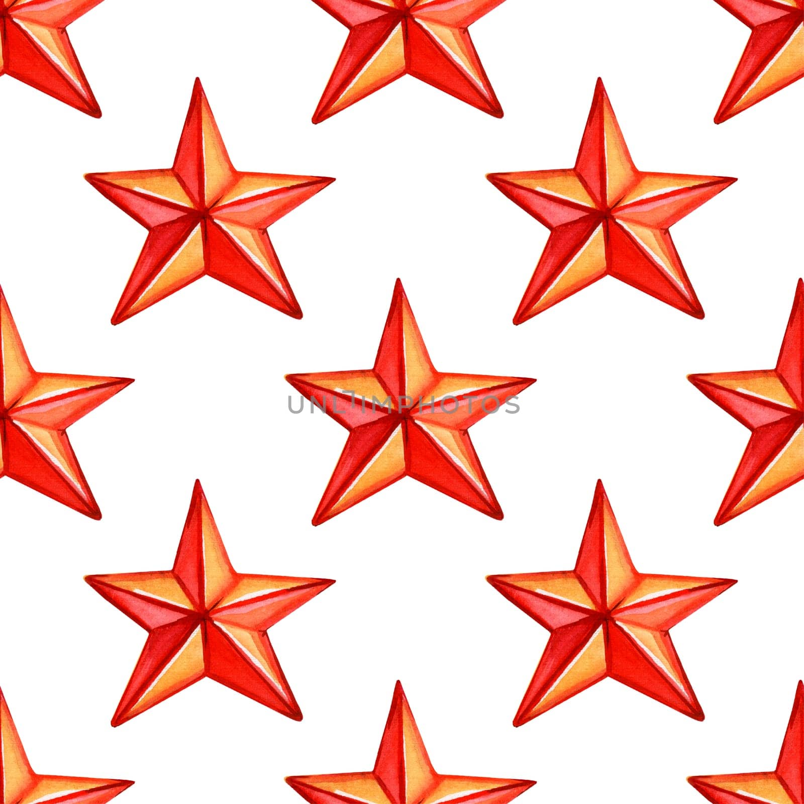 Seamless pattern with red stars. Christmas Holiday Pattern.