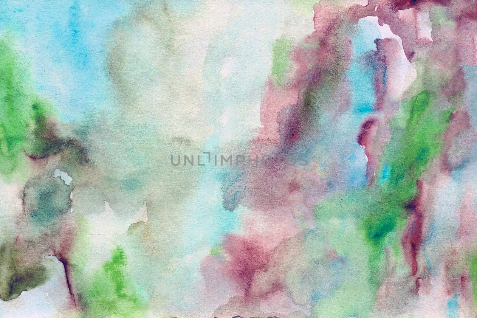 Green pink gradient watercolor paper background texture