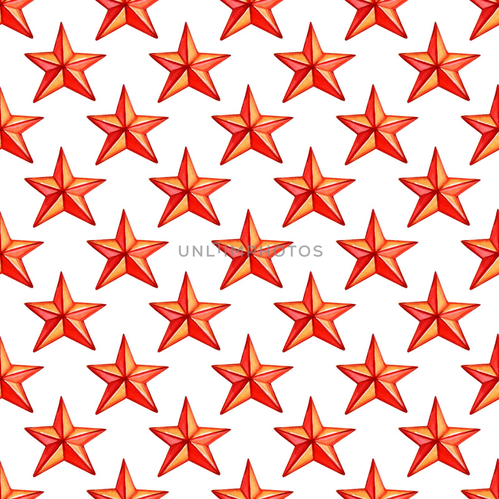 Seamless pattern with red stars. Christmas Holiday Pattern.