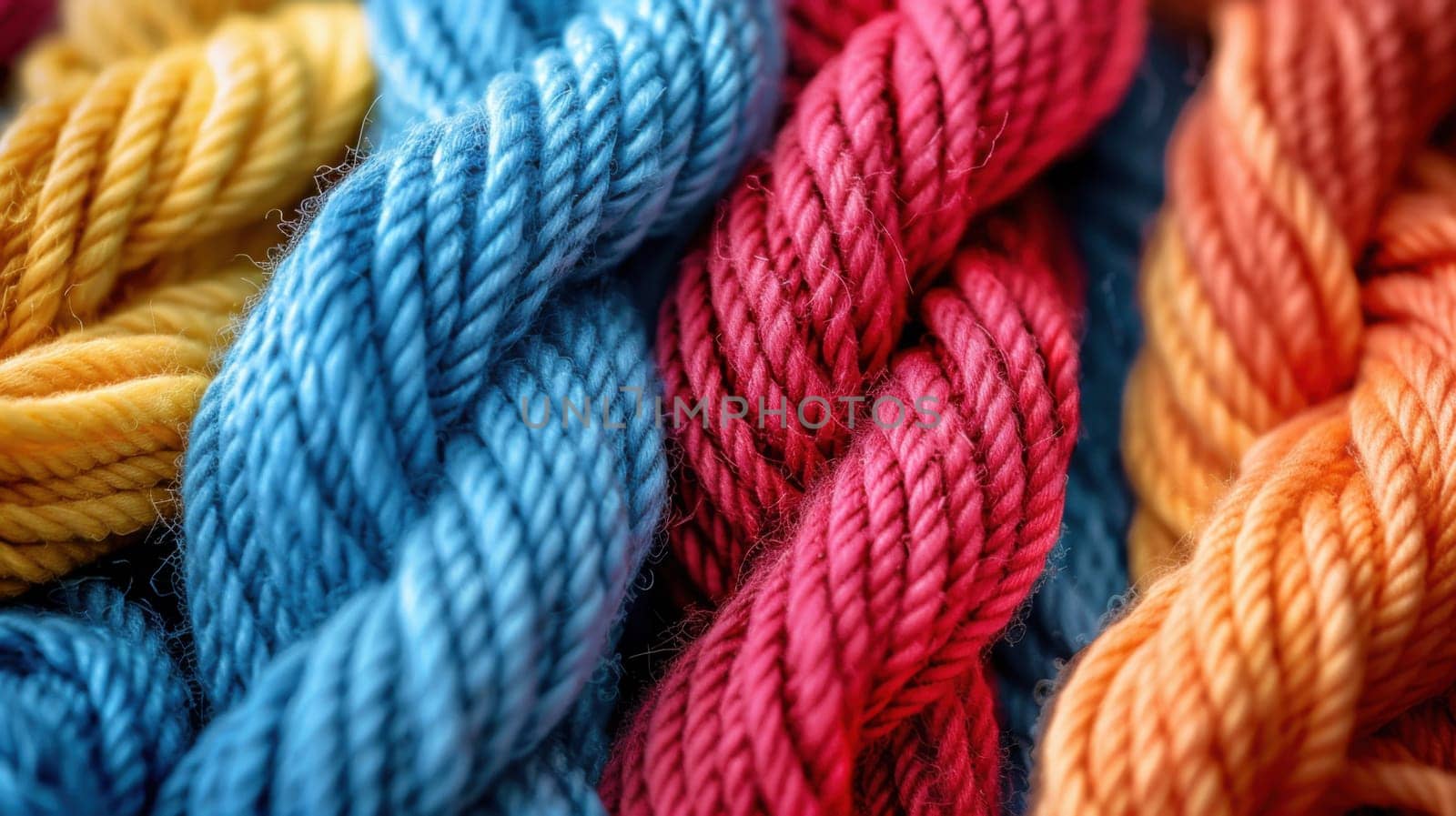 Yarn with intricate knots and loops