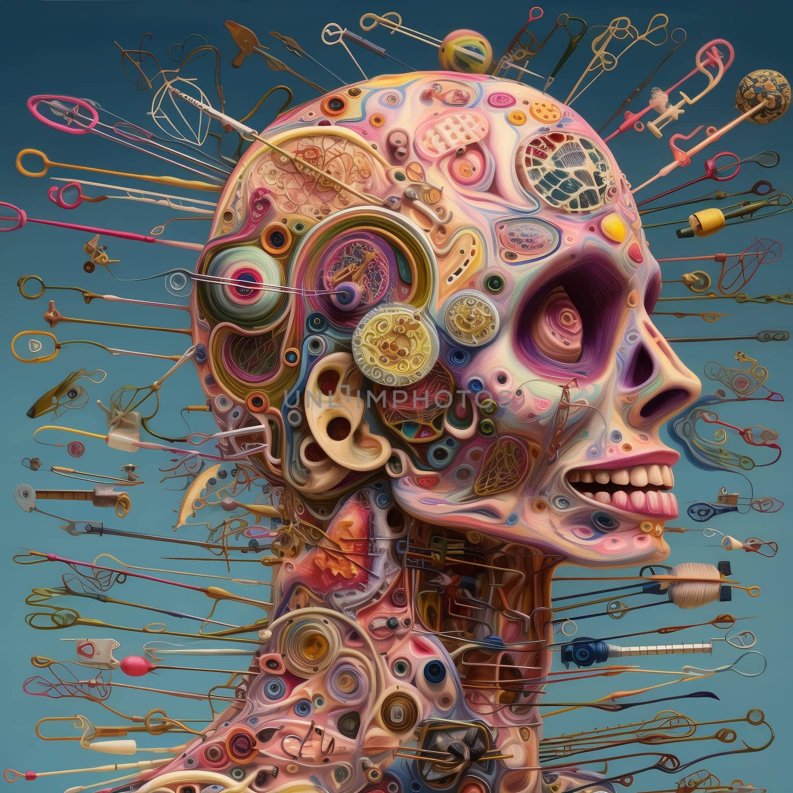 Psychedelic poster, surrealism.  AI Generated by AndreyKENO