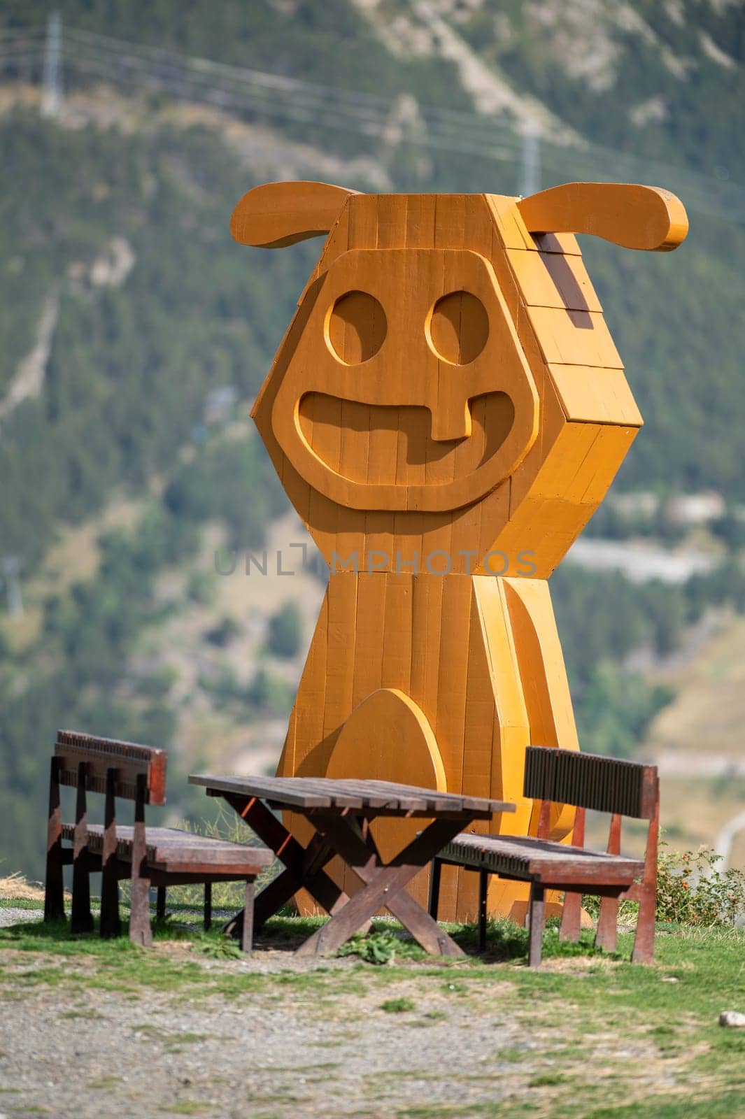 Sculptures called Tamarros in the mountains of Andorra in the Pyrenees.