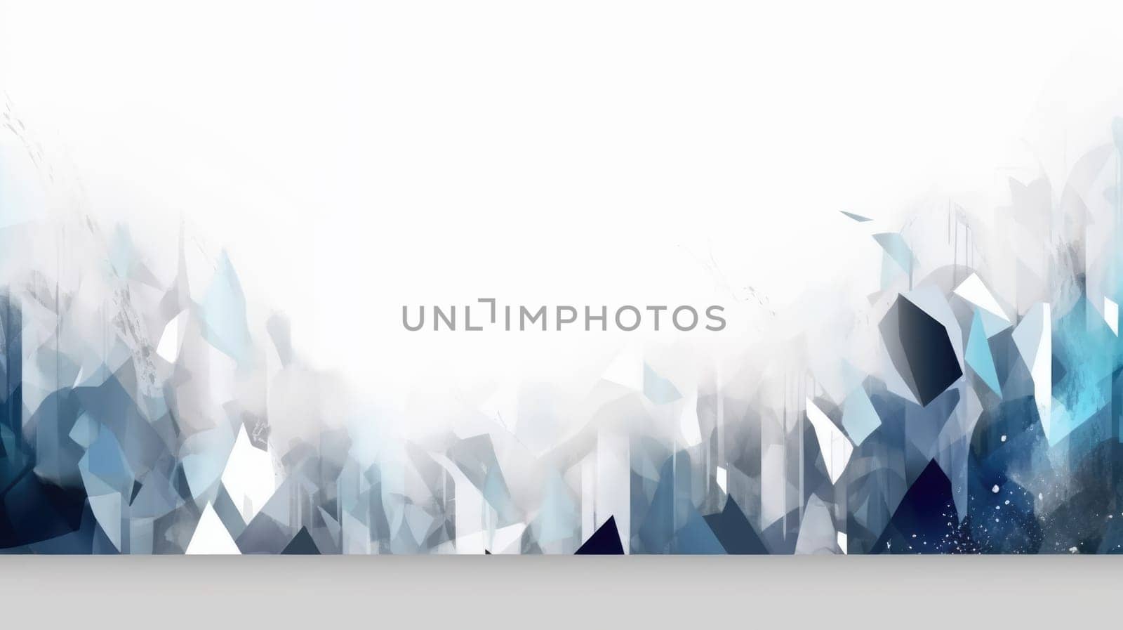 Abstract watercolor artwork mixed with buzzy geometric shapes for background of social media banner generative AI image