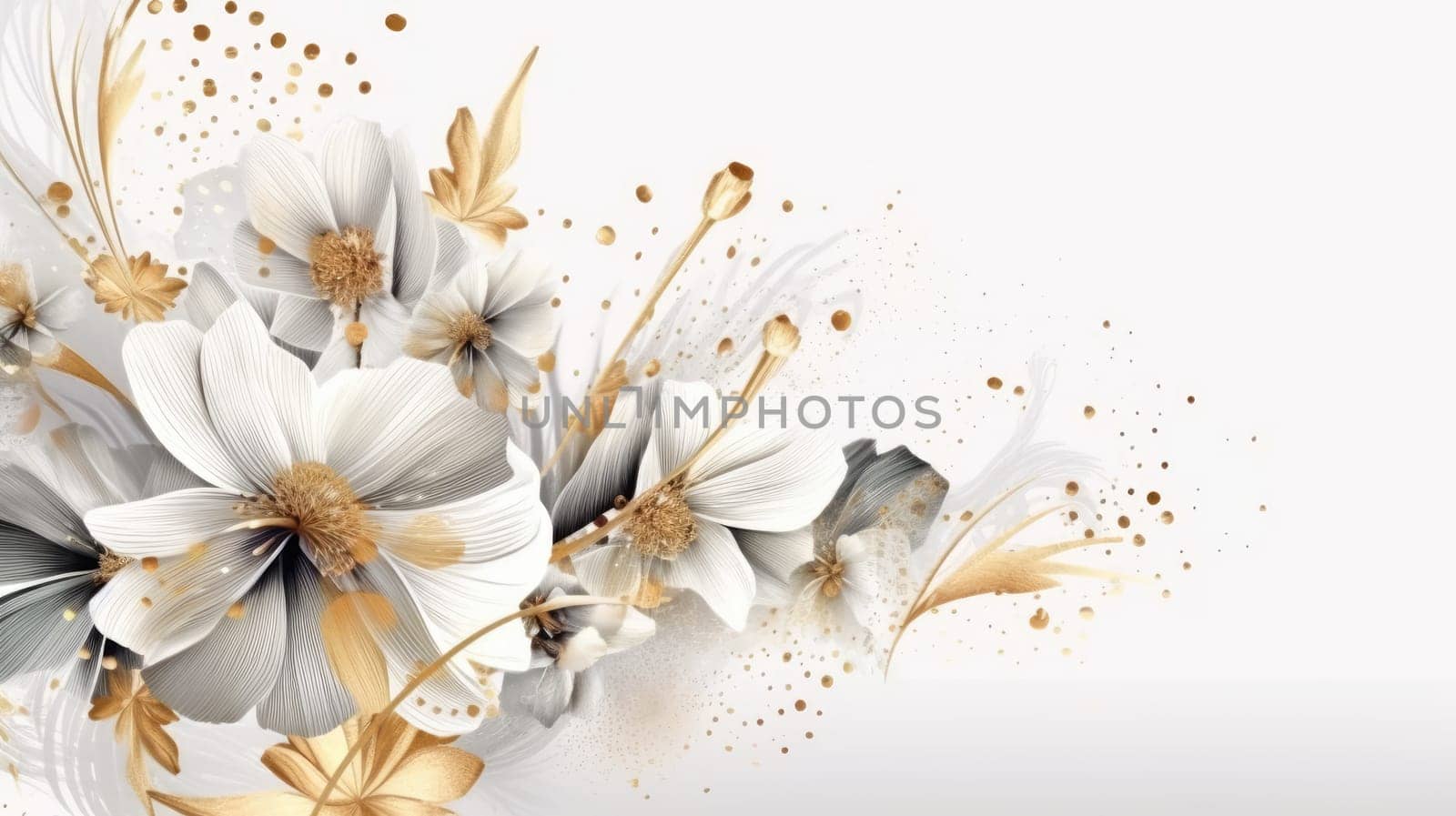 Watercolor abstract design for background of wedding or buzzy social media banner generative AI