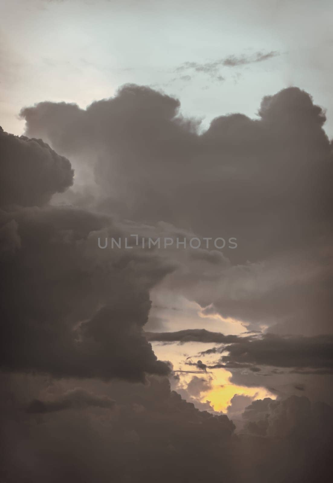 The sky is being covered with white clouds. Amazing clouds like a heaven for background wallpaper and texture, Concept idea of Imaginative clouds nature, Nature abstract composition, Space for text, Selective focus.