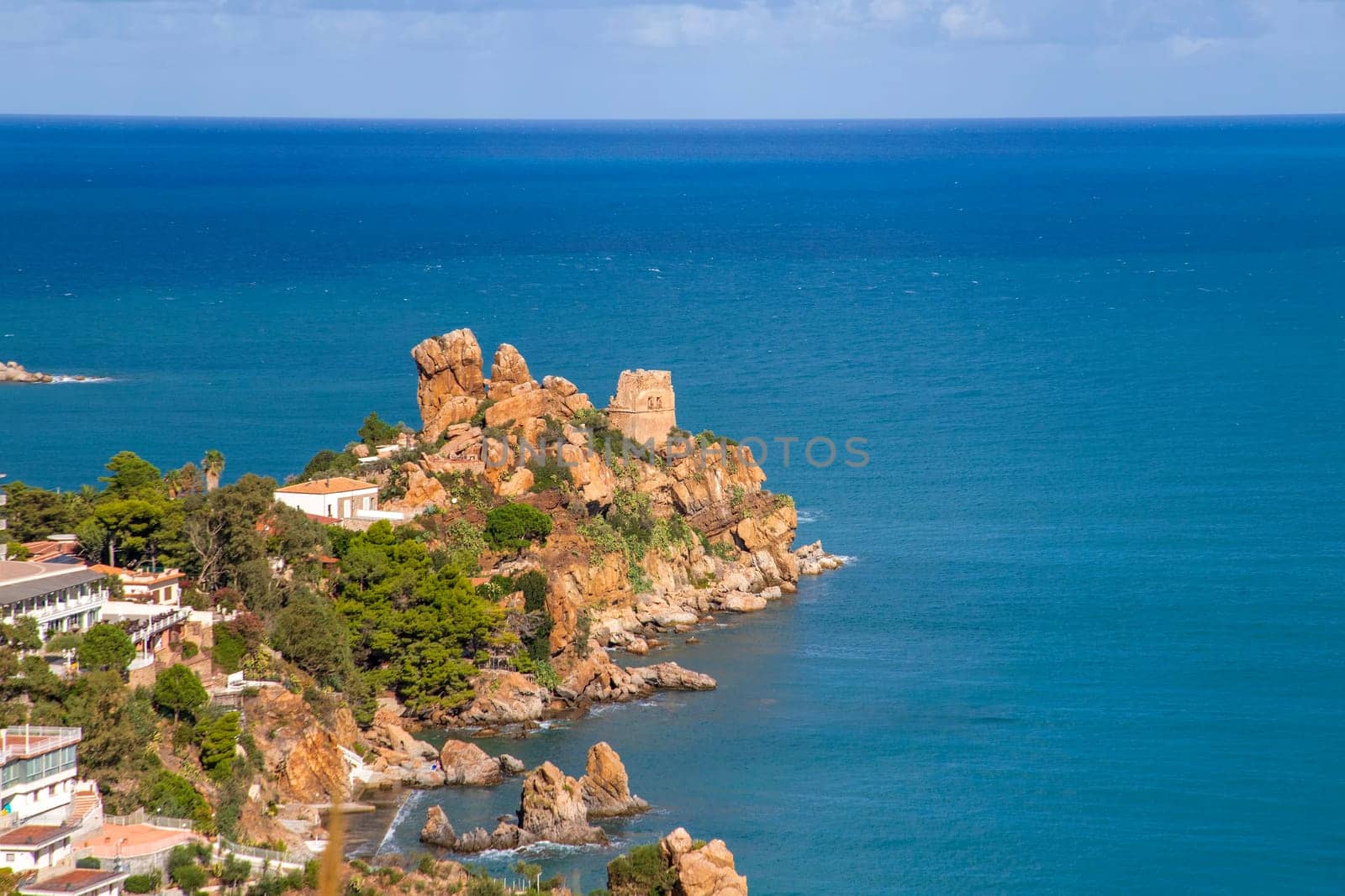 The Torre Caldura is the remains of a coastal watch tower built in the 16th century in Cefalu, Sicily